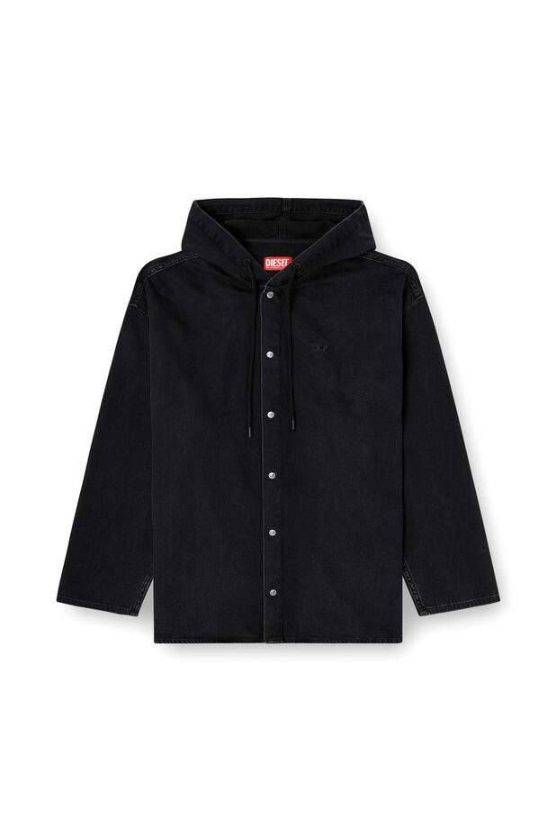 Overshirt in clean-wash denim