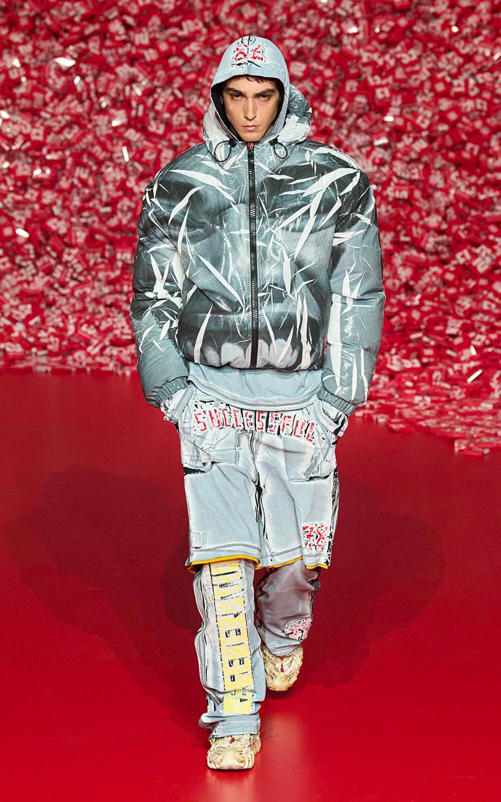 DIESELディーゼル限定ヒッコリーカバーウォールデザインジャケットM  