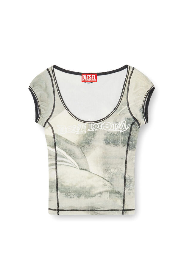 Jersey top with digital print