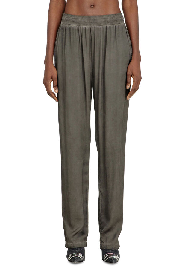 Fluid pants in pigment-dyed satin