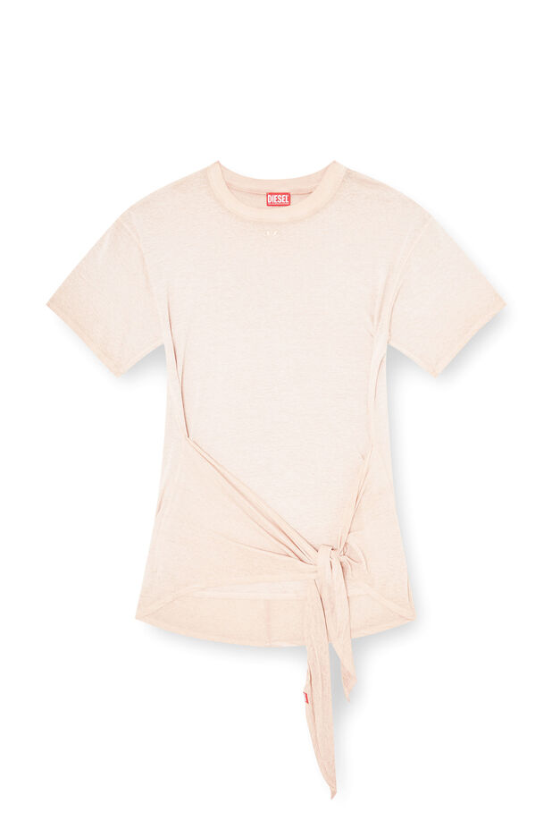 Hemp-cotton dress with wrap detail