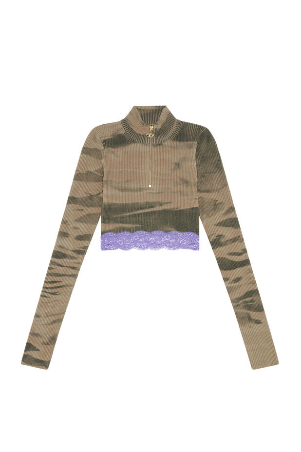 長袖 ニット カモフラ