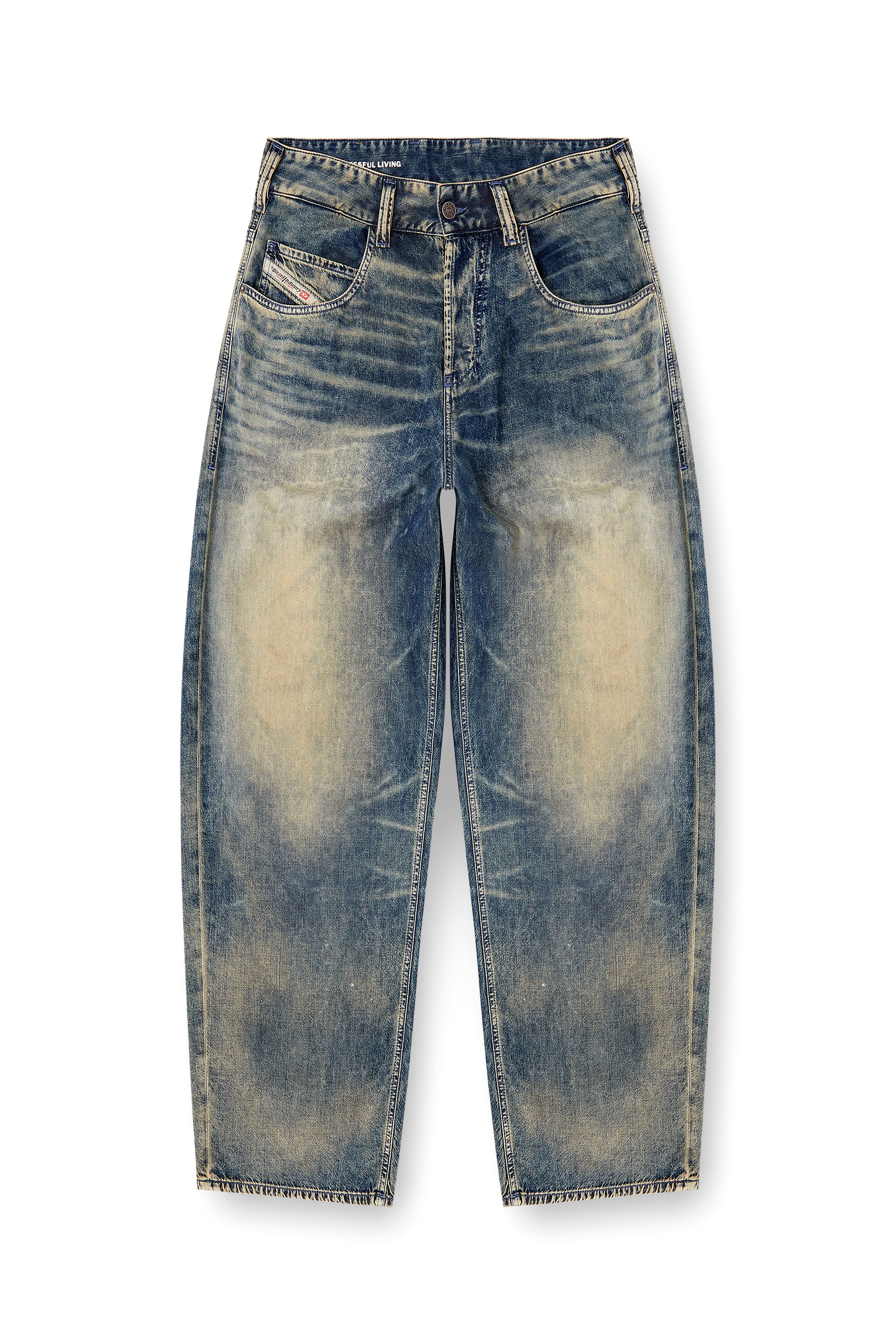 Diesel - Male's Relaxed Jeans 1997 D-Enim-M 0CEBB, ミディアムブルー - 2