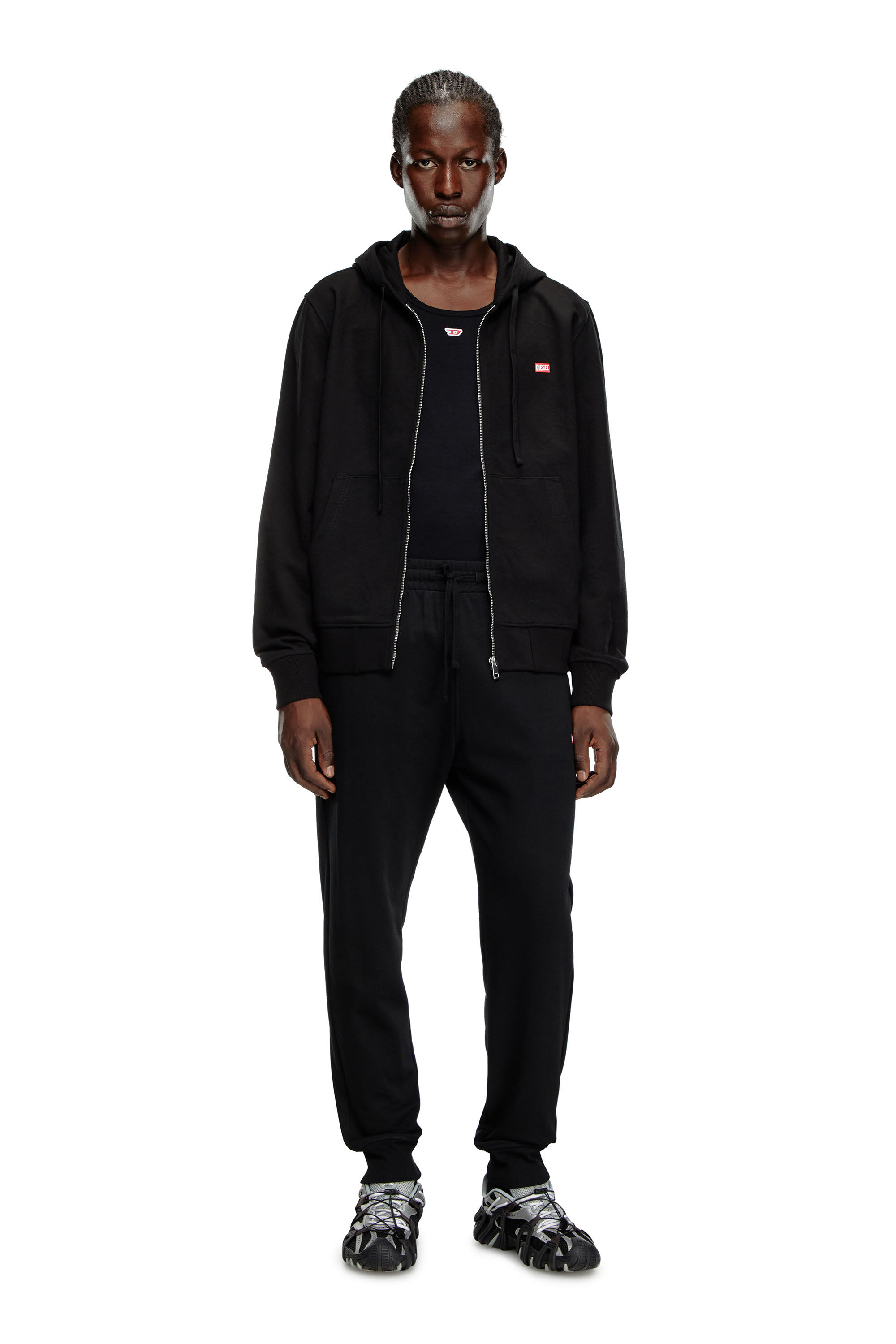 「高評価！」注目のレビュ Zip S-GINN-HOOD-ZIP-K13 hoodie transfer label Diesel with ミュージシャン