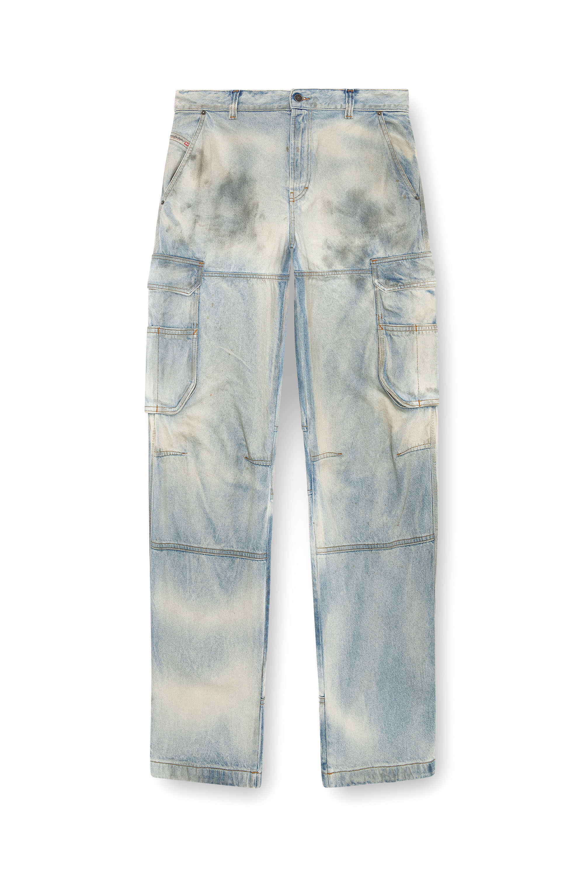 Diesel - Male's Relaxed Jeans D-Fish 0CBDJ, ライトブルー - 2