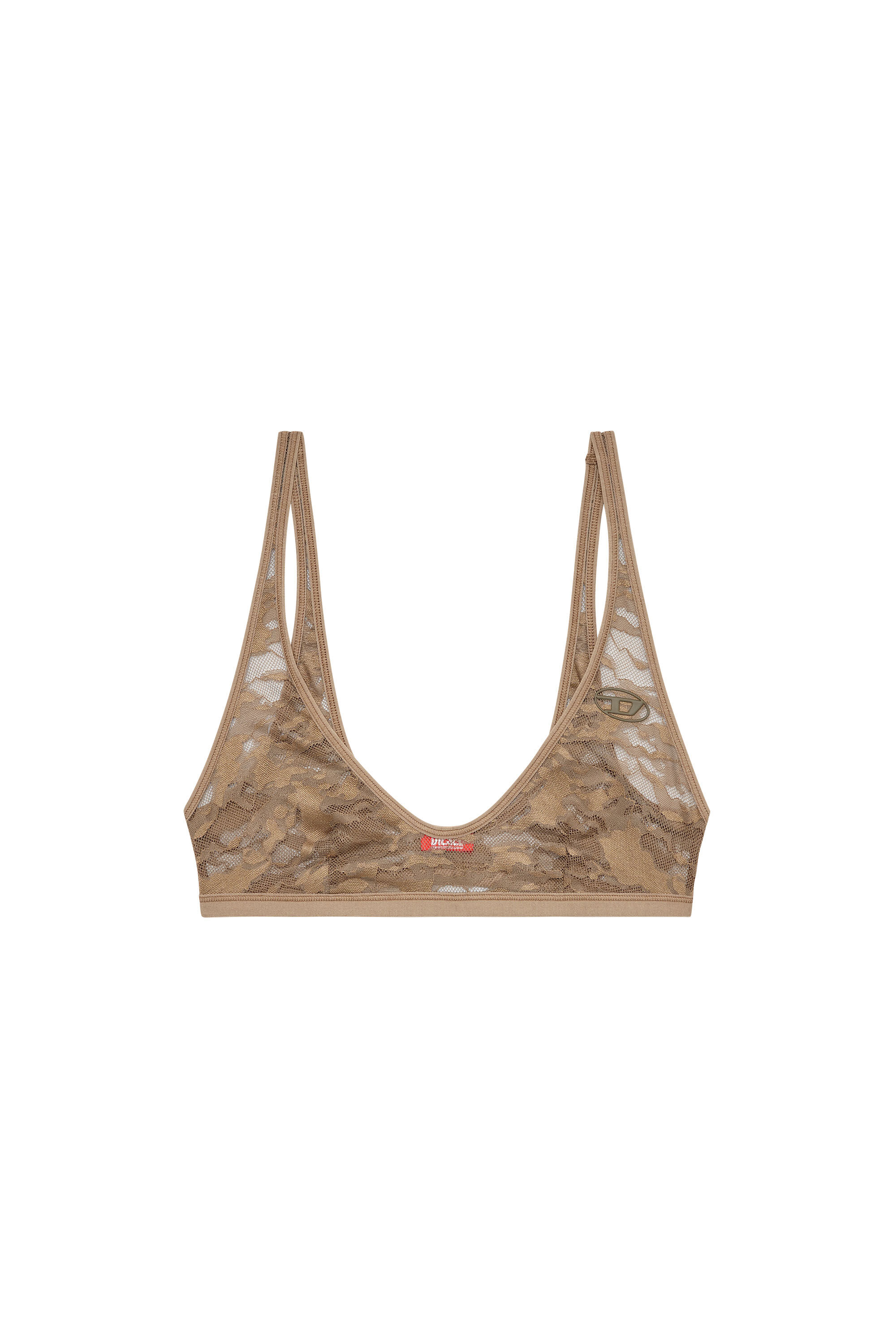 Diesel - TANIA-UTLT, Female's Camo lace bralette in ブラウン - 2