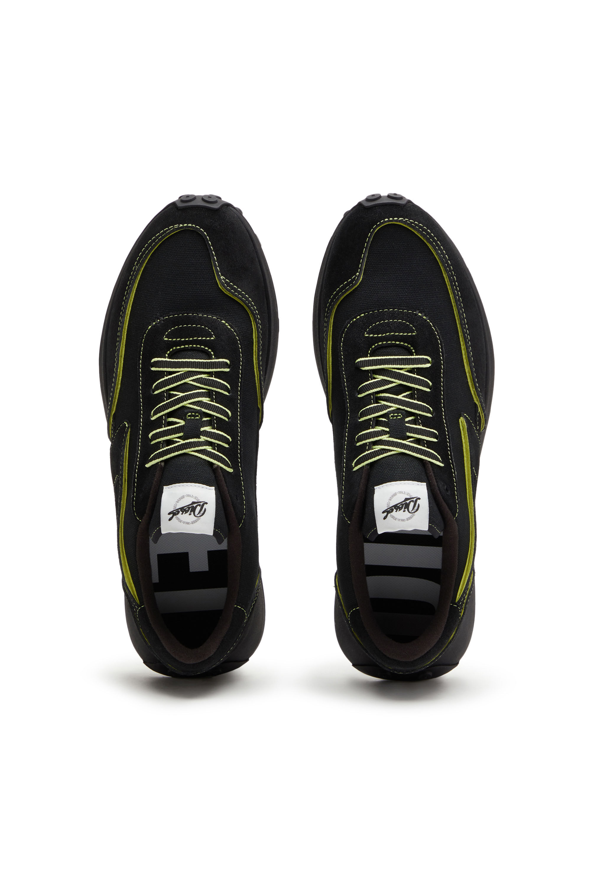 Diesel - S-RACER LC X, Male's スウェード キャンバス ローカットスニーカー - S-Racer Lc X in ブラック - 6