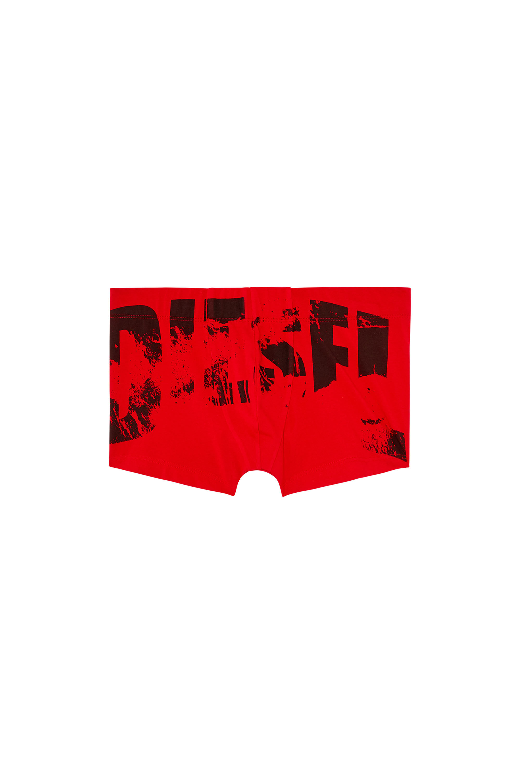 Diesel - DAMIEN-D-POP, Male's Boxer briefs with distressed logo in レッド/ブラック - 2