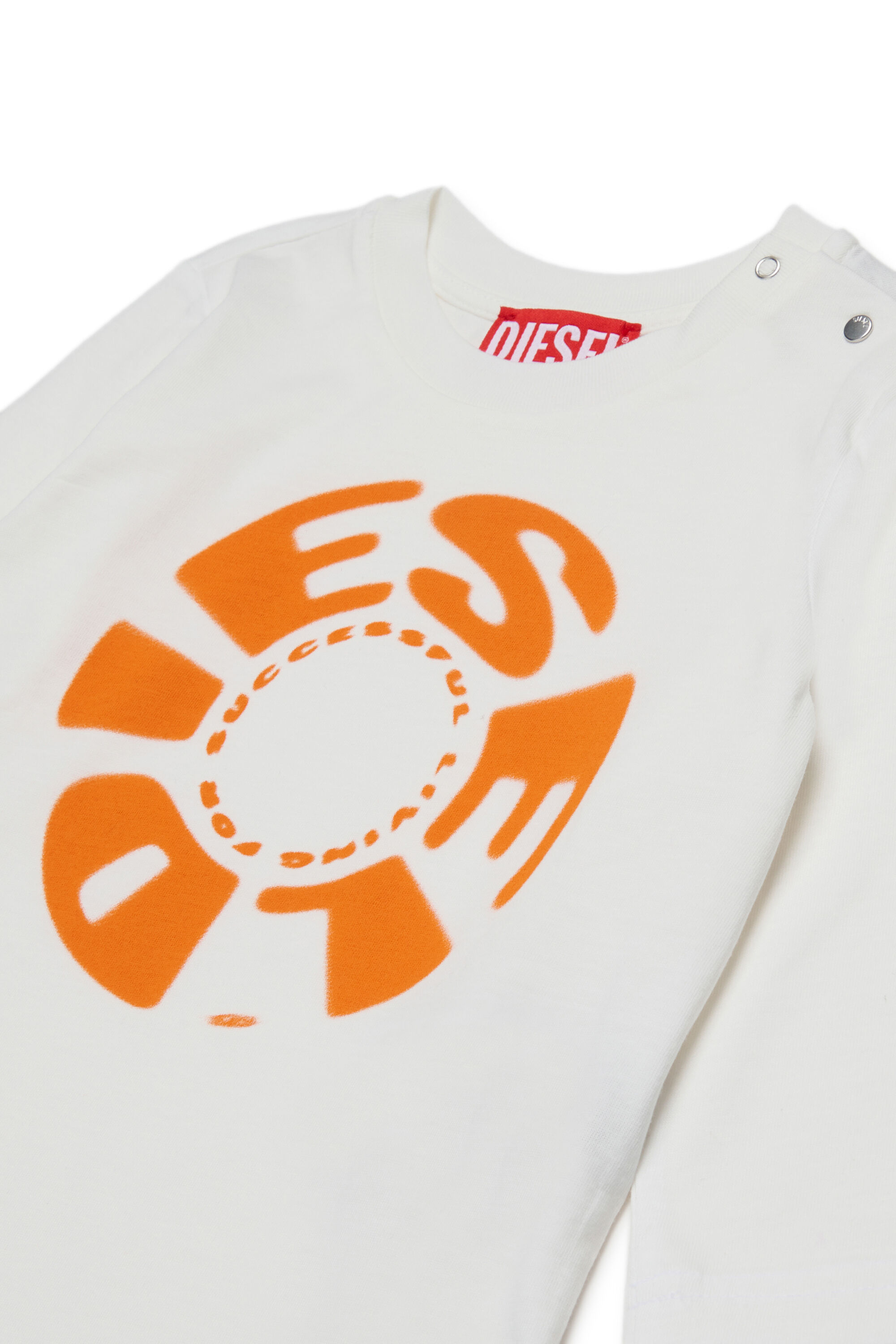 Diesel - TRAVONB, Male's Cotton T-shirt with print in ホワイト - 3