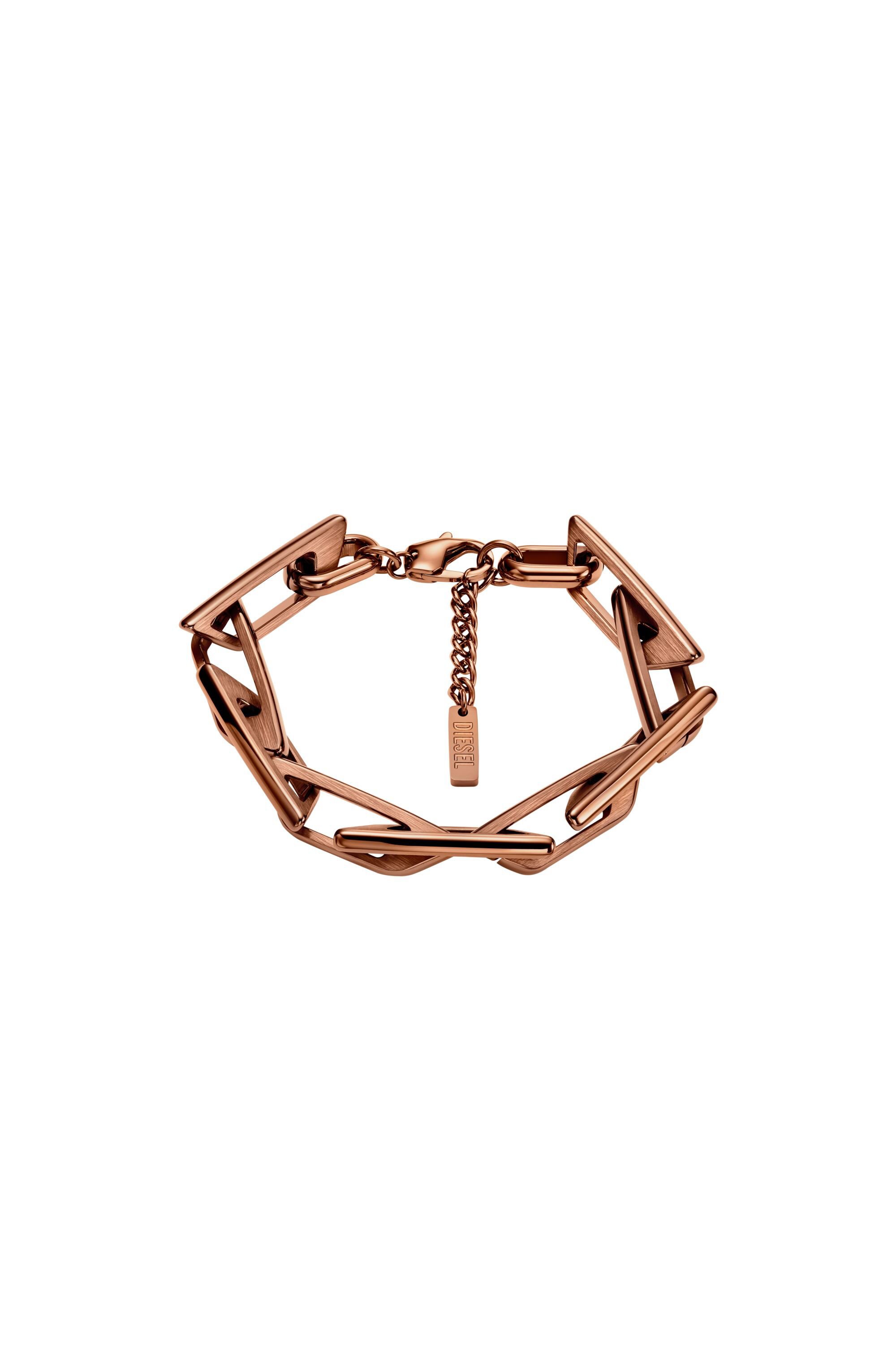 Diesel - DX1645200 JEWELLERY, Unisex's Stainless steel chain bracelet in ブロンズ - 1