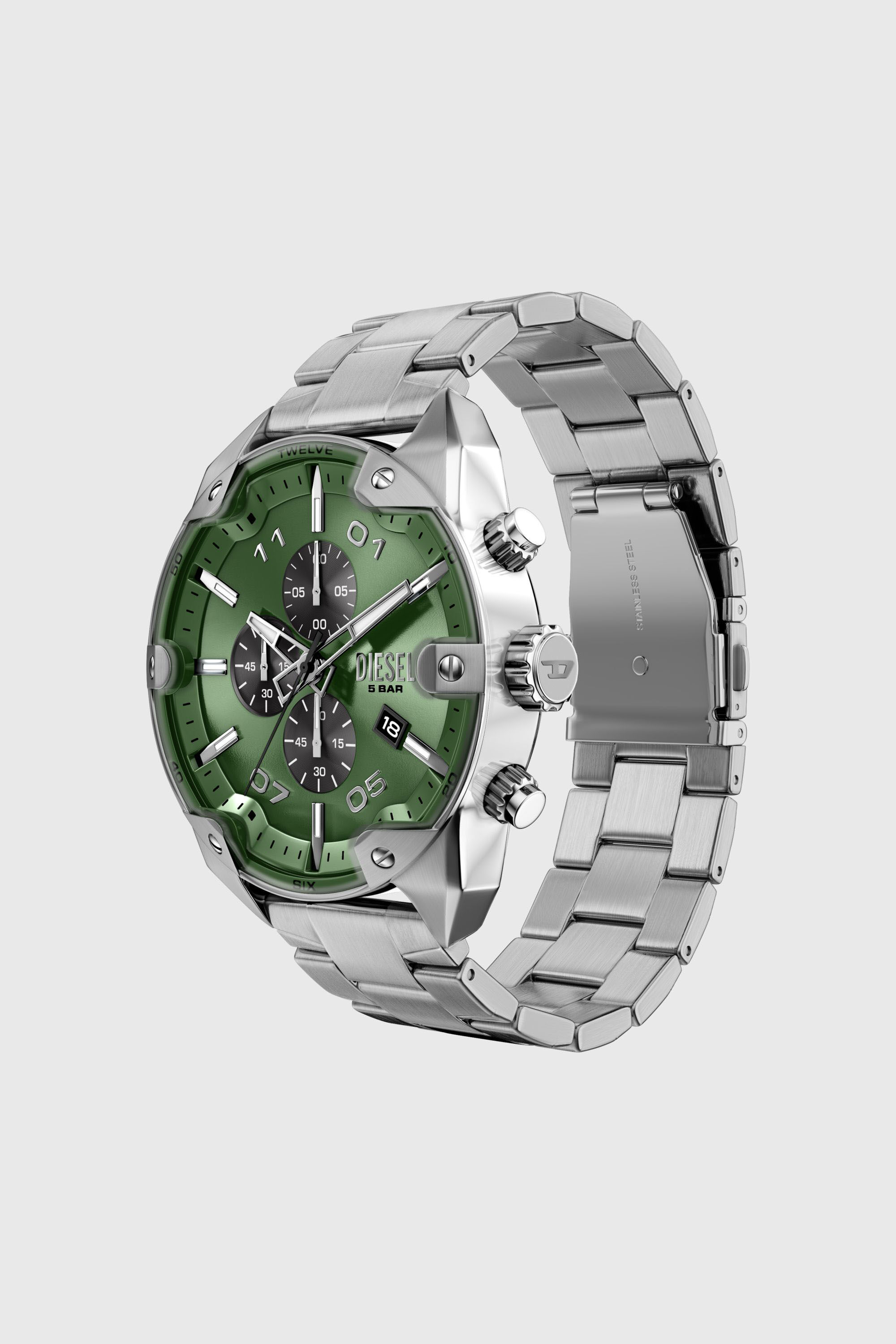 Diesel - DZ4712 WATCH, Male's Spiked stainless steel watch in シルバー - 7
