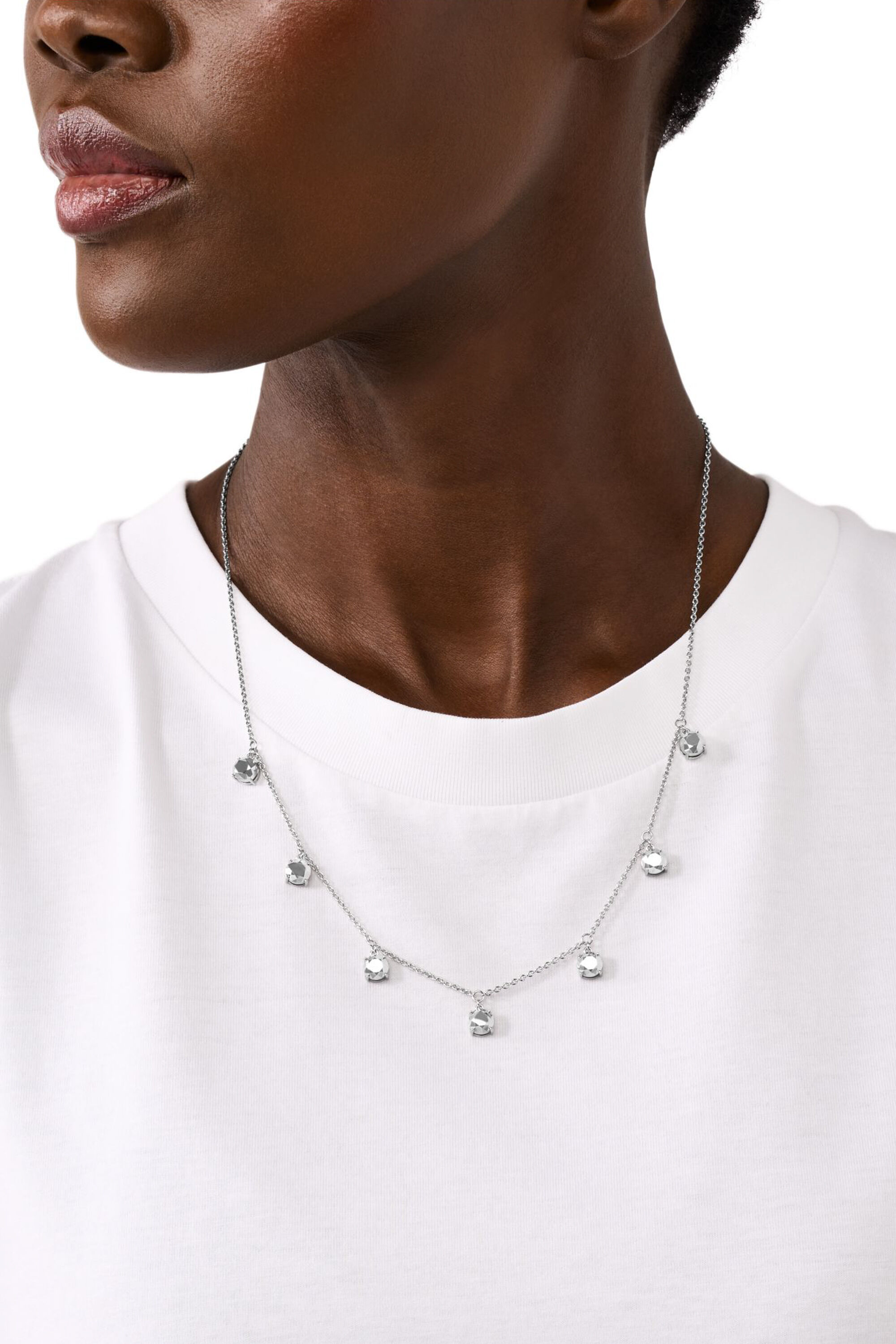 DL1360040 STERLING SILVER JEWEL Sterling Silver Chain Necklace 