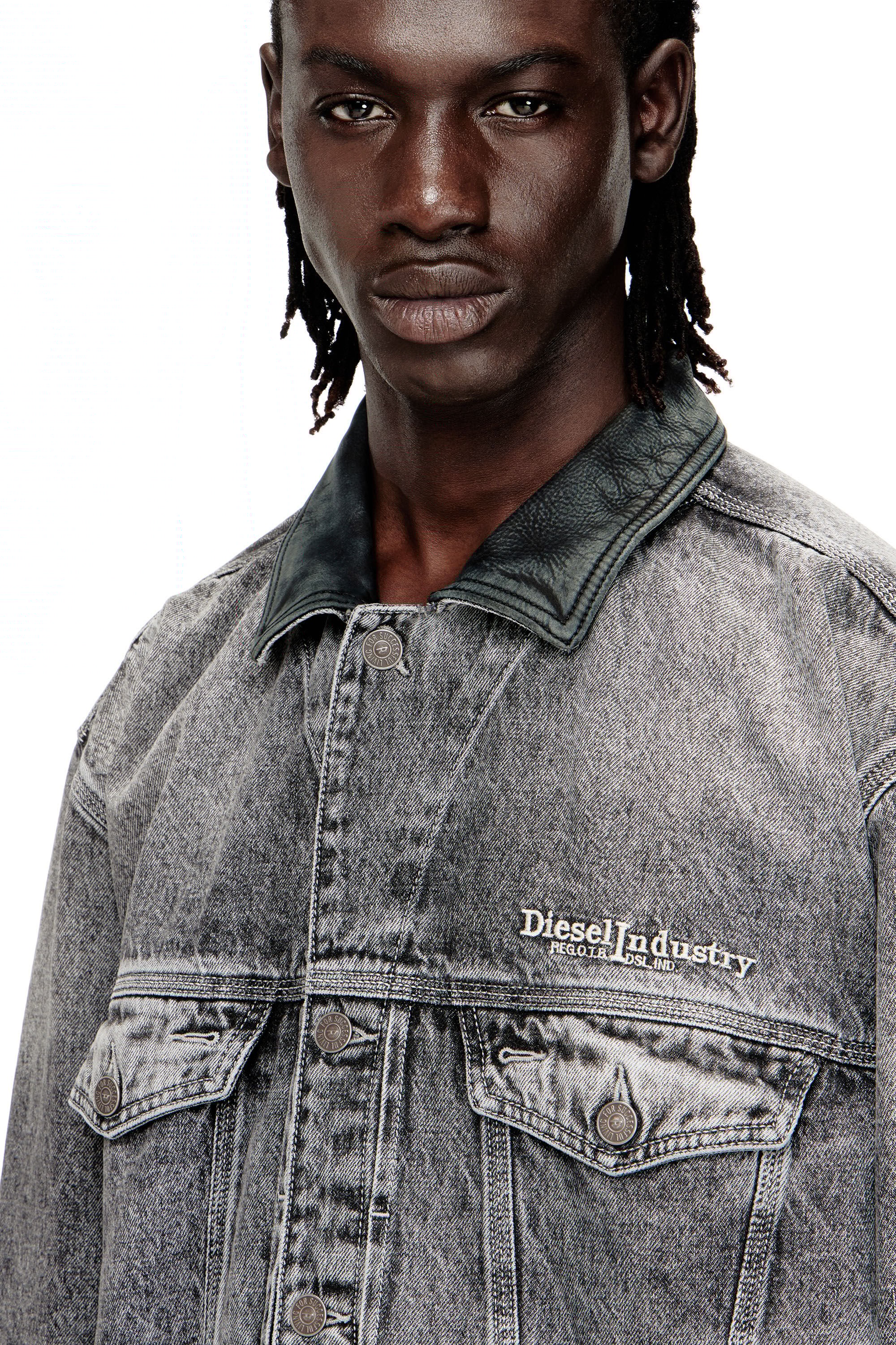 Diesel - D-DENVER-S, Unisex's デニムジャケット in グレー - 4