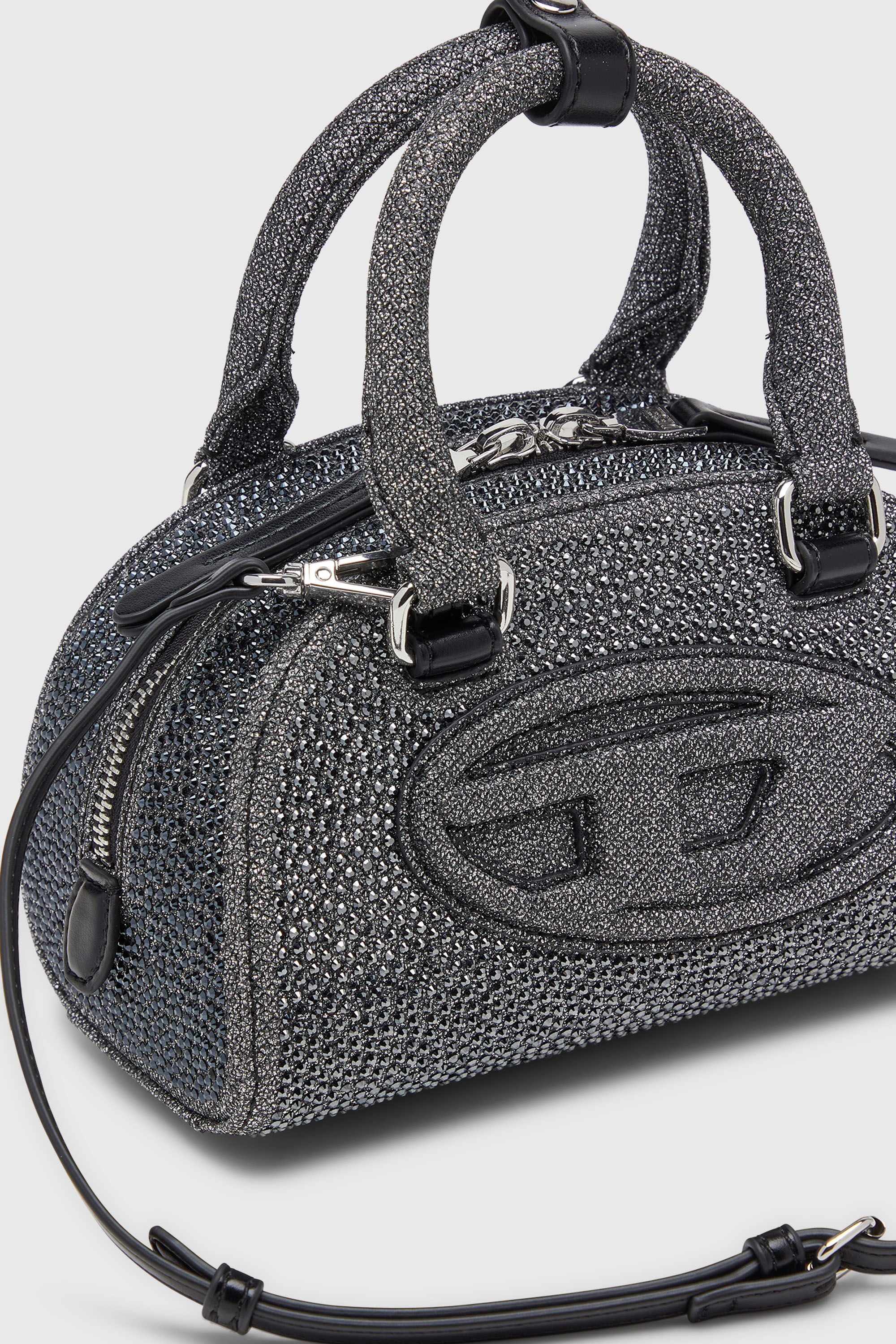 Diesel - 1DR DOME CROSSBODY, Female's クロスボディバッグ in ブラック/シルバー - 5