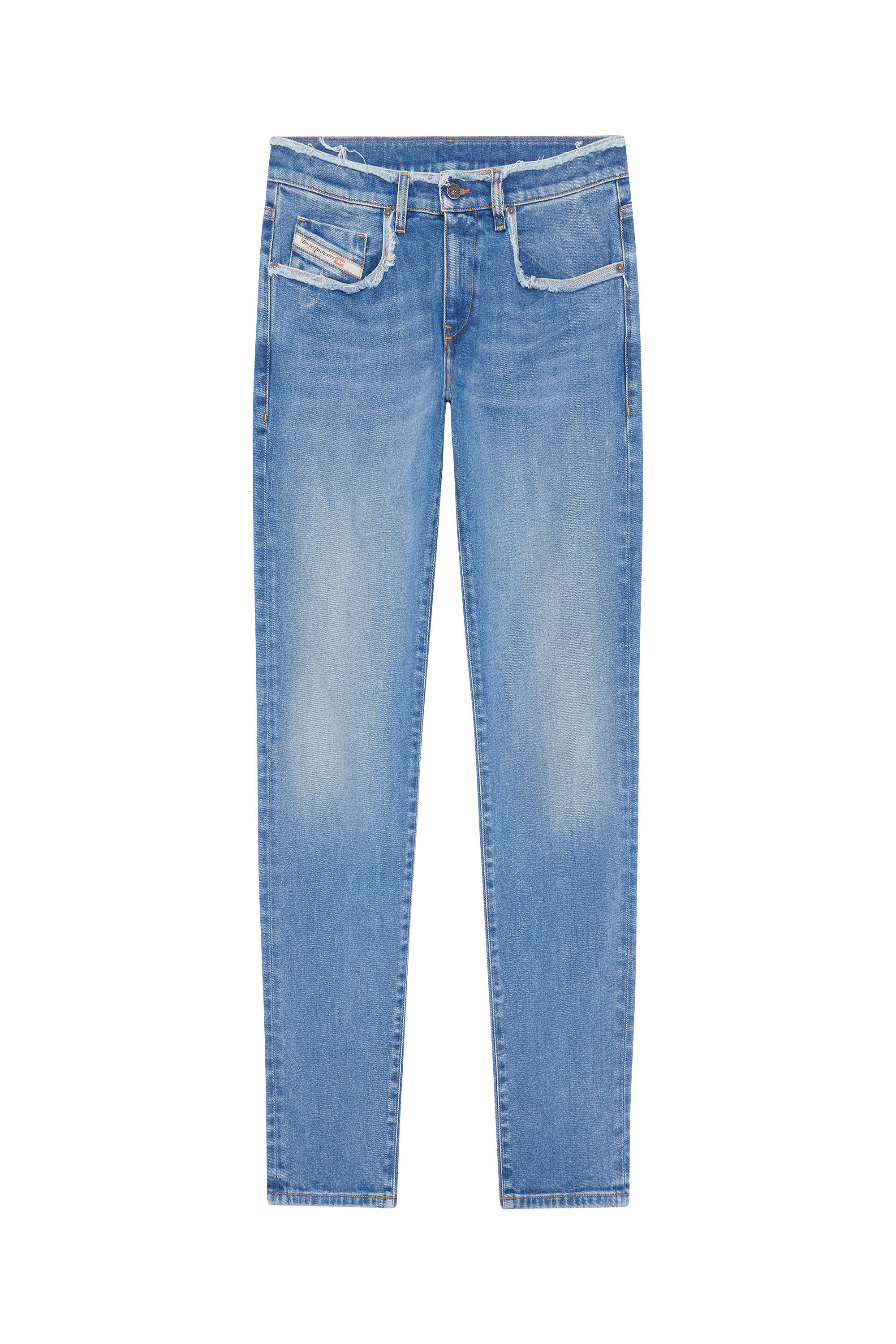 Diesel - 2019 D-STRUKT 09E19 Slim Jeans, ミディアムブルー - Image 1