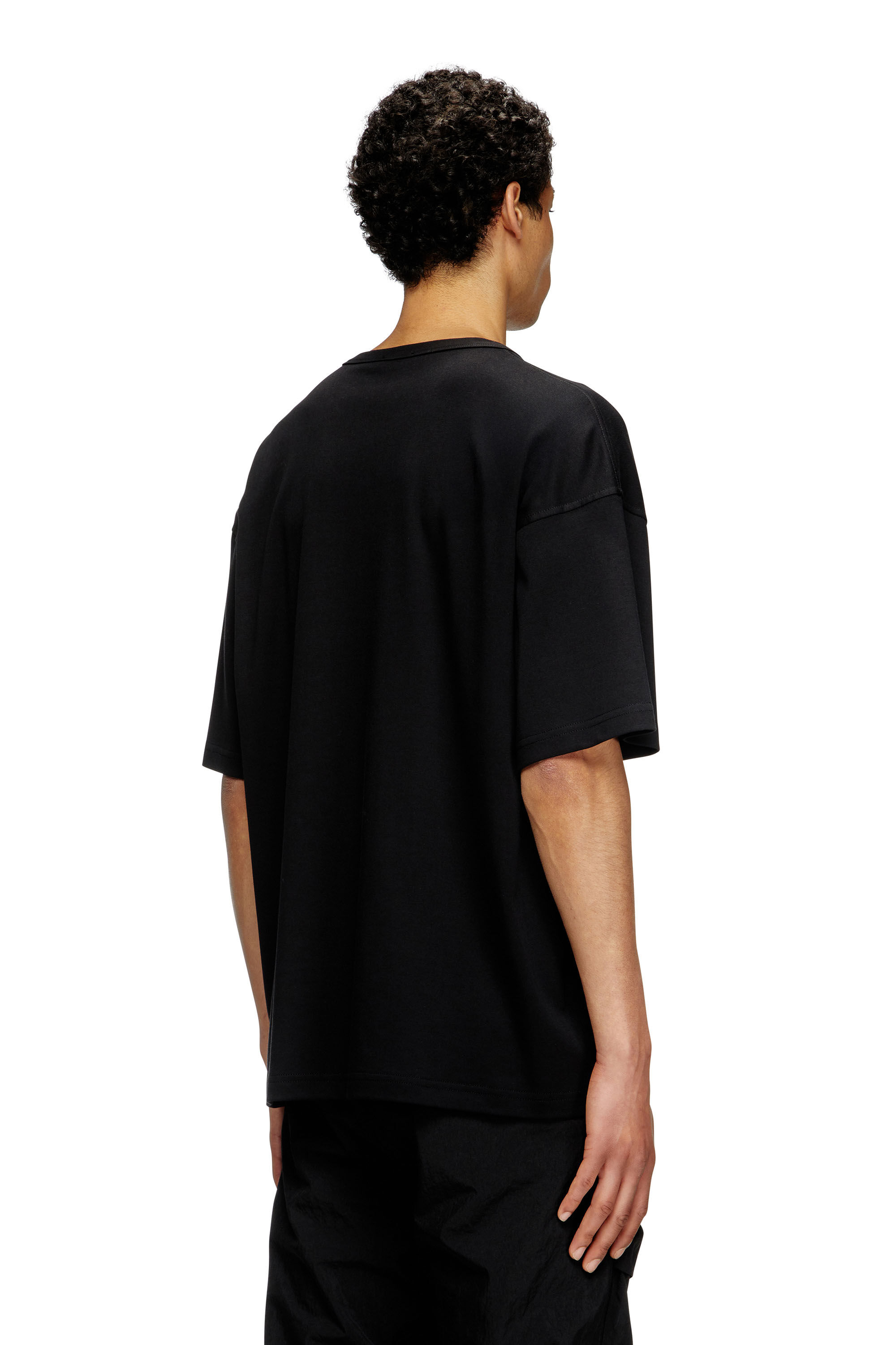 Diesel - T-BOXT-T6, Male's T-shirt with red Oval D in ブラック - 4