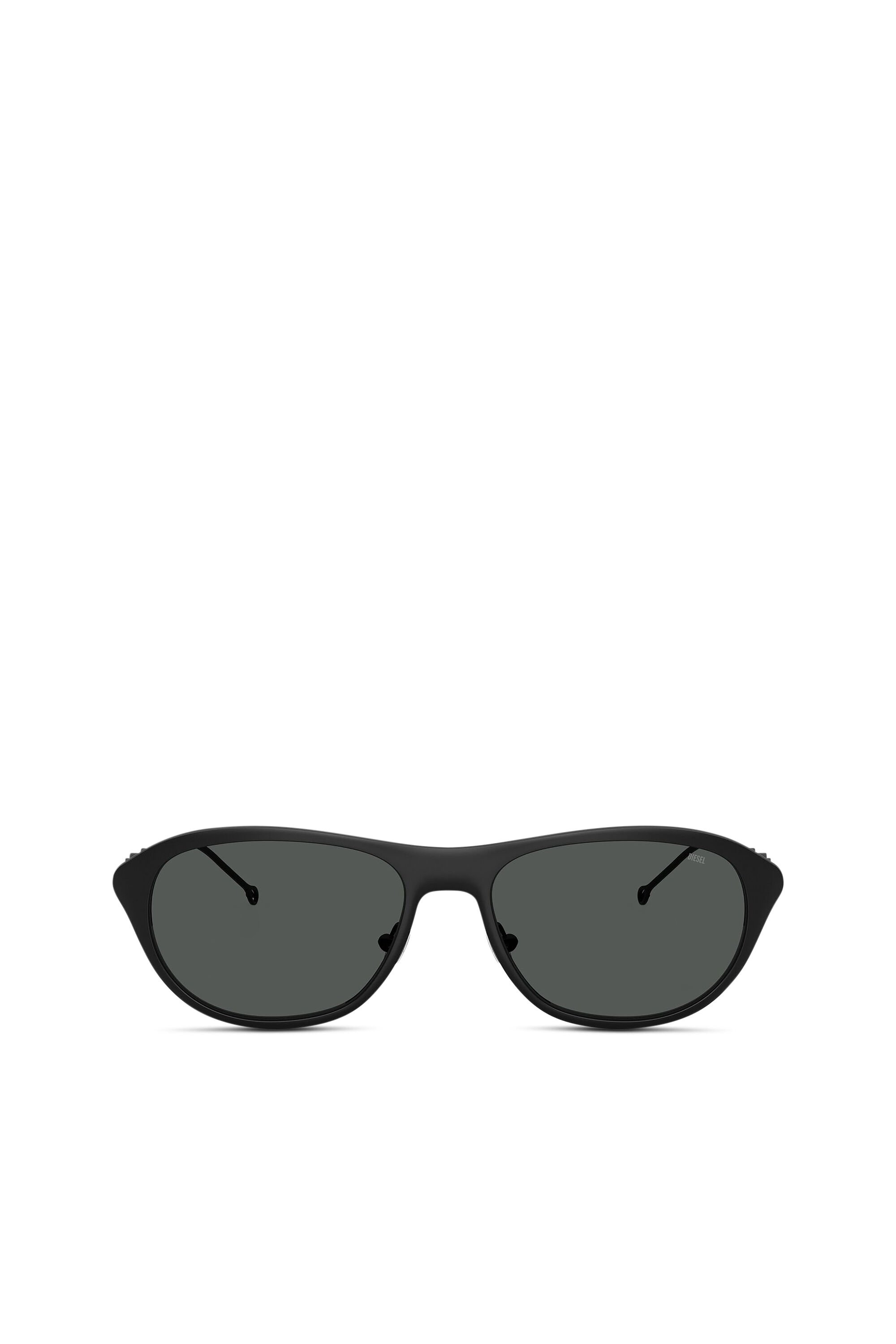 Diesel - 0DL1011, Unisex's Wraparound shape sunglasses in ブラック/グリーン - 1