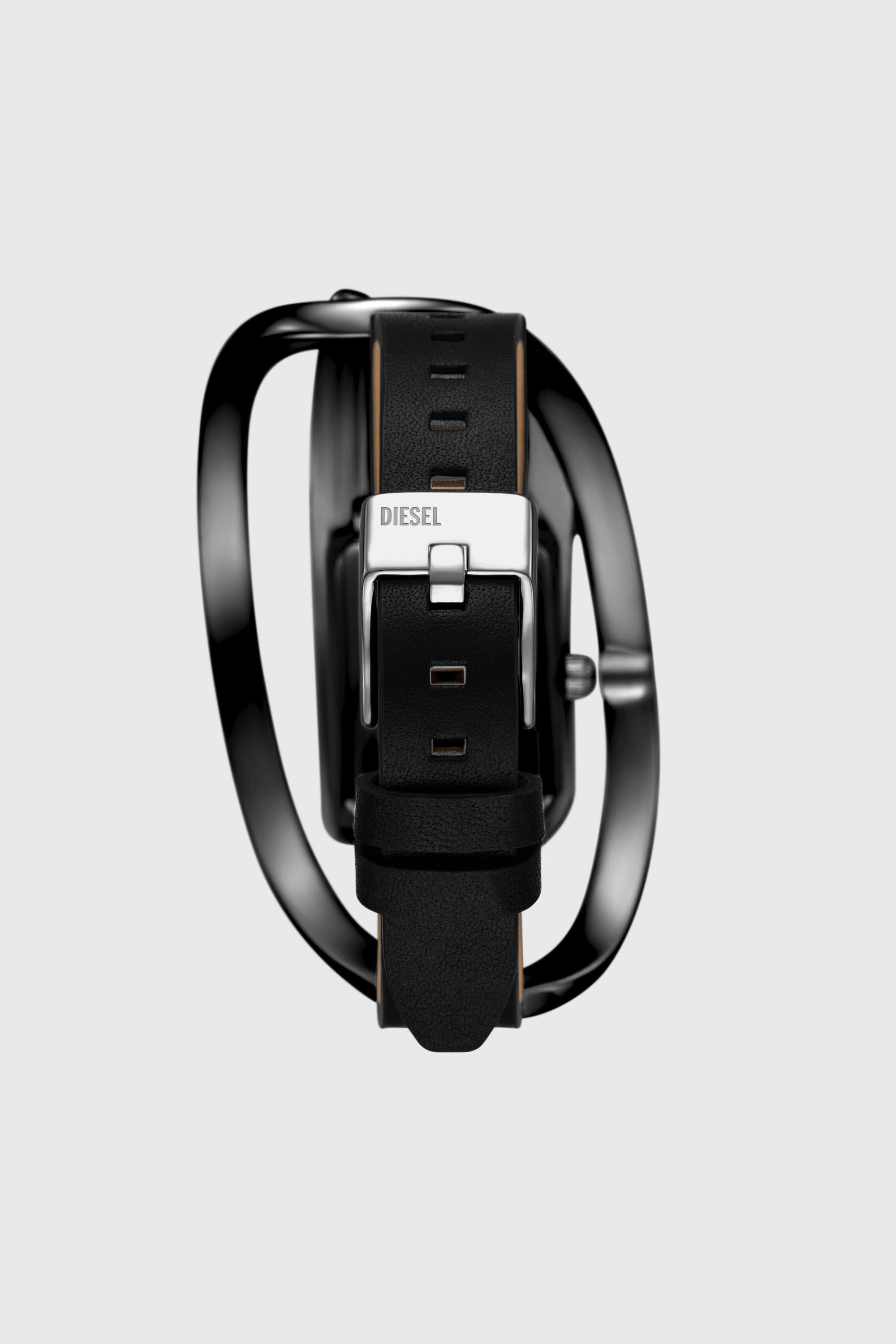 Diesel - DZ5629 WATCH, Female's Wrap-D black leather watch in ブラック - 2