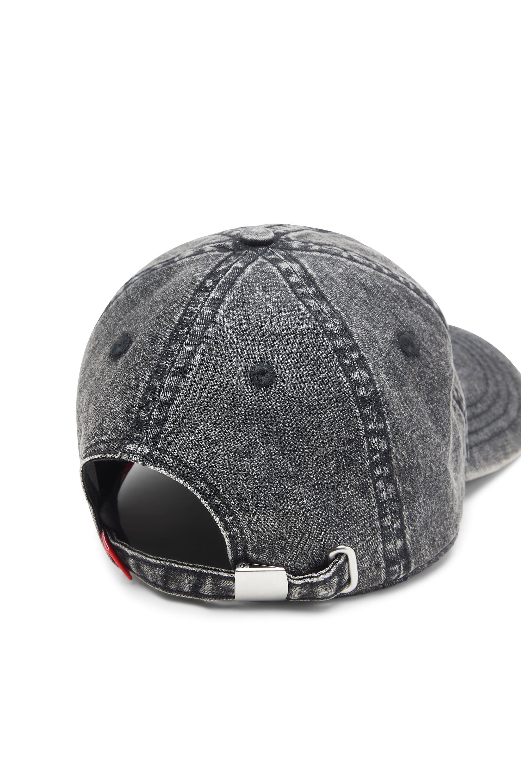 Diesel - C-AP-HOSHI, Male's Denim baseball cap with Oval D hardware in ブラック - 3