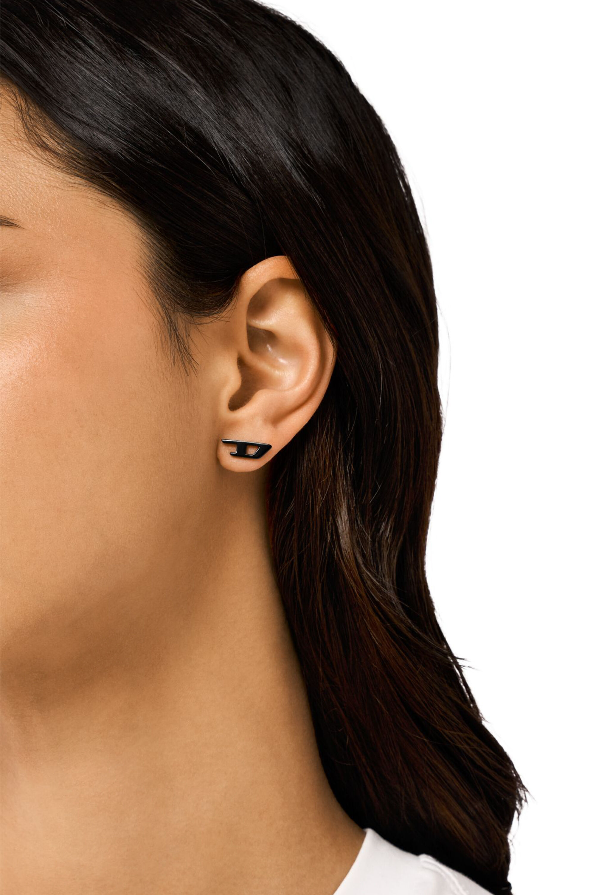 DX1539001 Black Stainless Steel Stud Earring｜ブラック｜ウィメンズ 