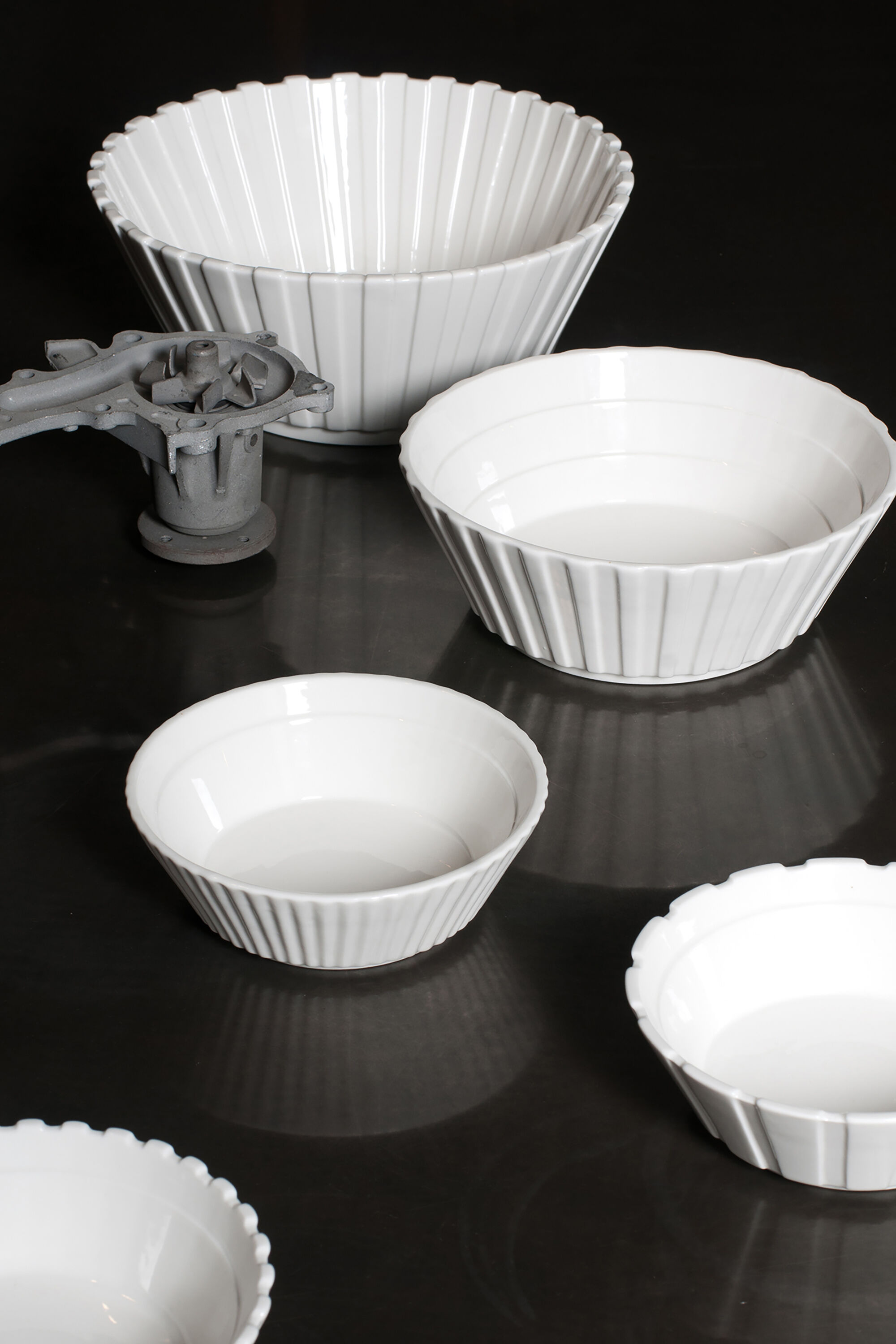 Diesel - 10916 MACHINE COLLEC, Unisex's Big porcelain salad bowl in ホワイト - 4