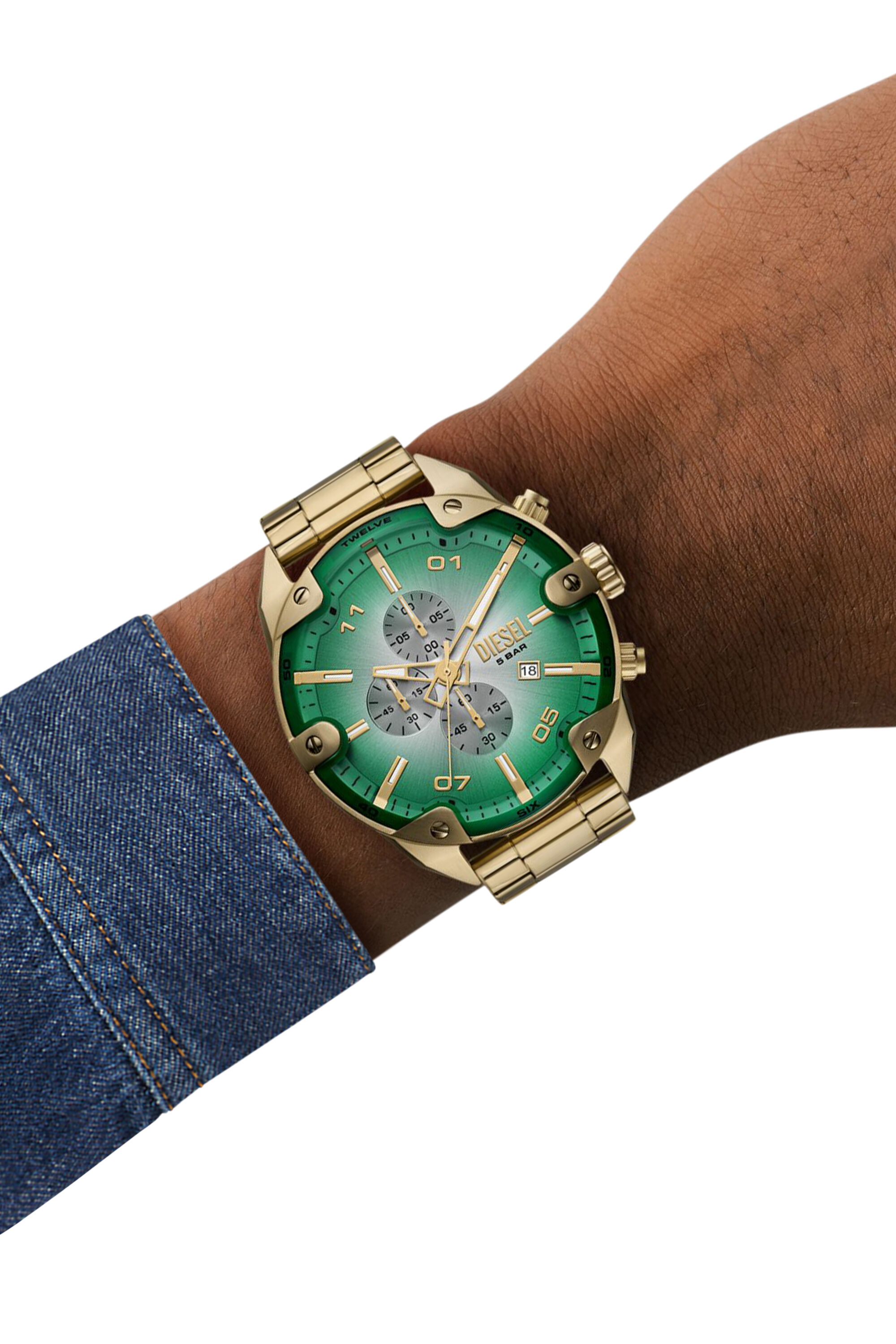 DZ4685 WATCH Spiked Stainless Steel Watch｜ゴールド｜メンズ