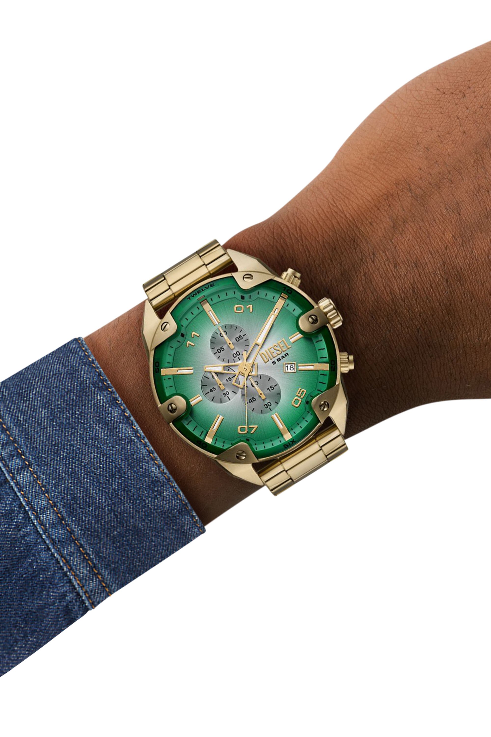 Diesel - DZ4685 WATCH, Male's Spiked Stainless Steel Watch in ゴールド - 4