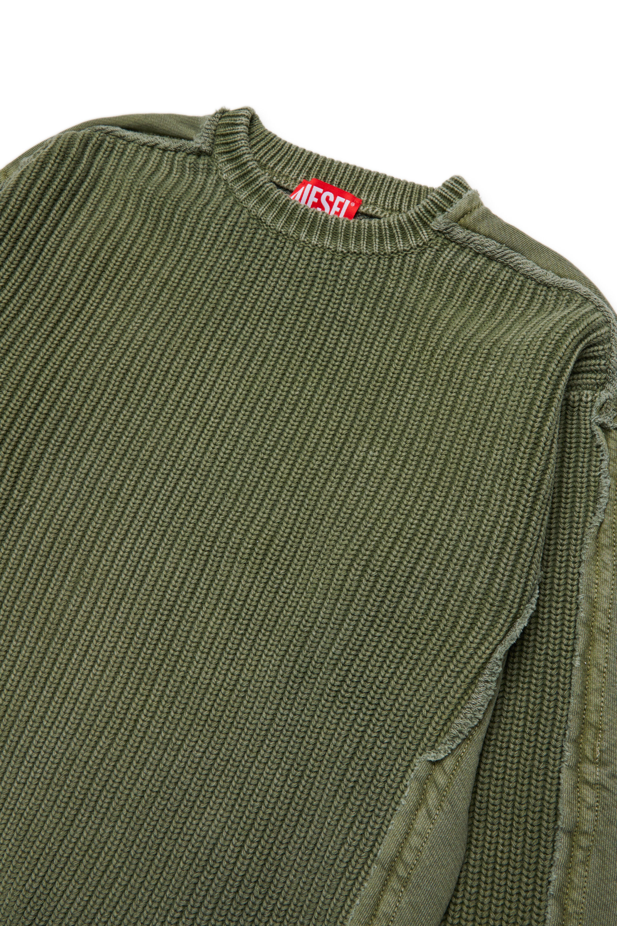 Diesel - KOBERTOROUND OVER, Male's プルオーバーニット in グリーン - 3