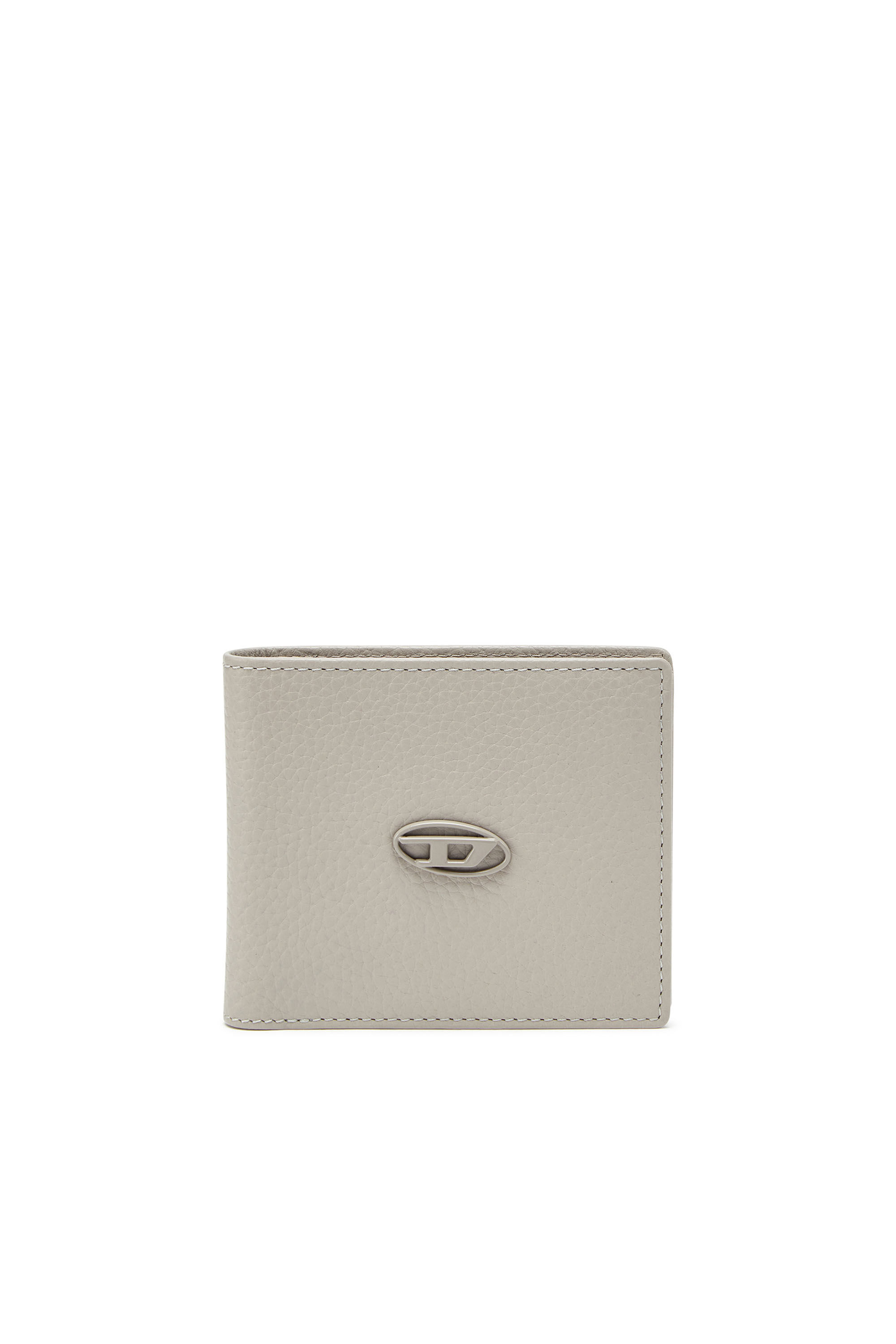 Diesel - BI FOLD COIN S, Male's カウレザー二つ折りウォレット in ライトグレー - 1