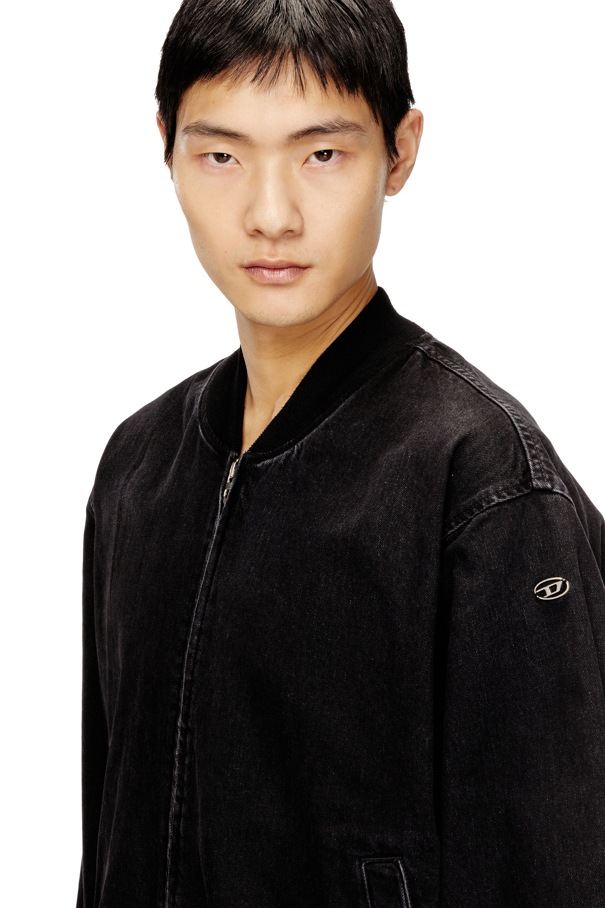 Diesel - D-GUZ, Unisex's デニムジャケット in ブラック - 4