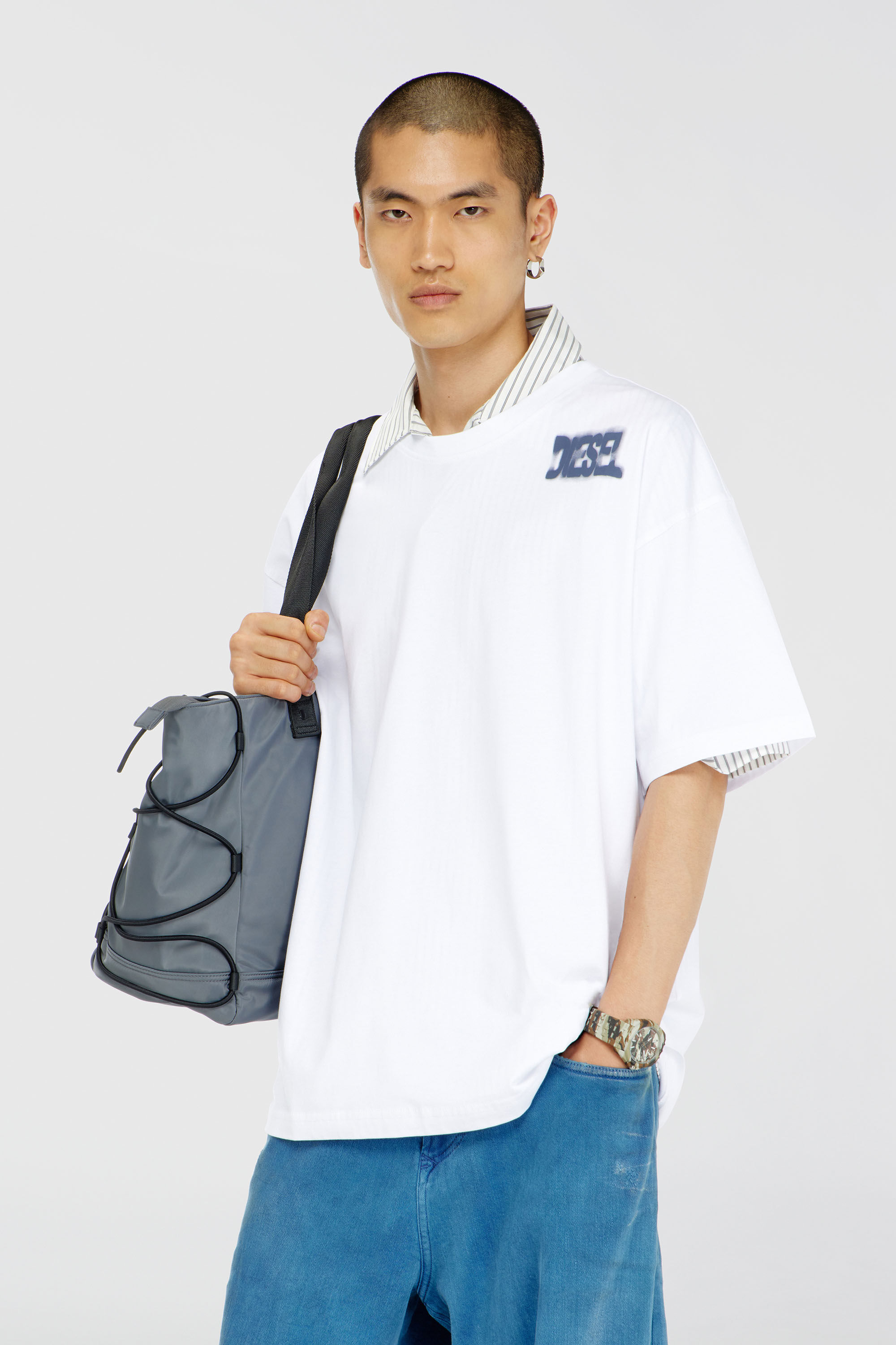 Diesel - T-BOXT-AA19, Male's Tシャツ in ホワイト - 3