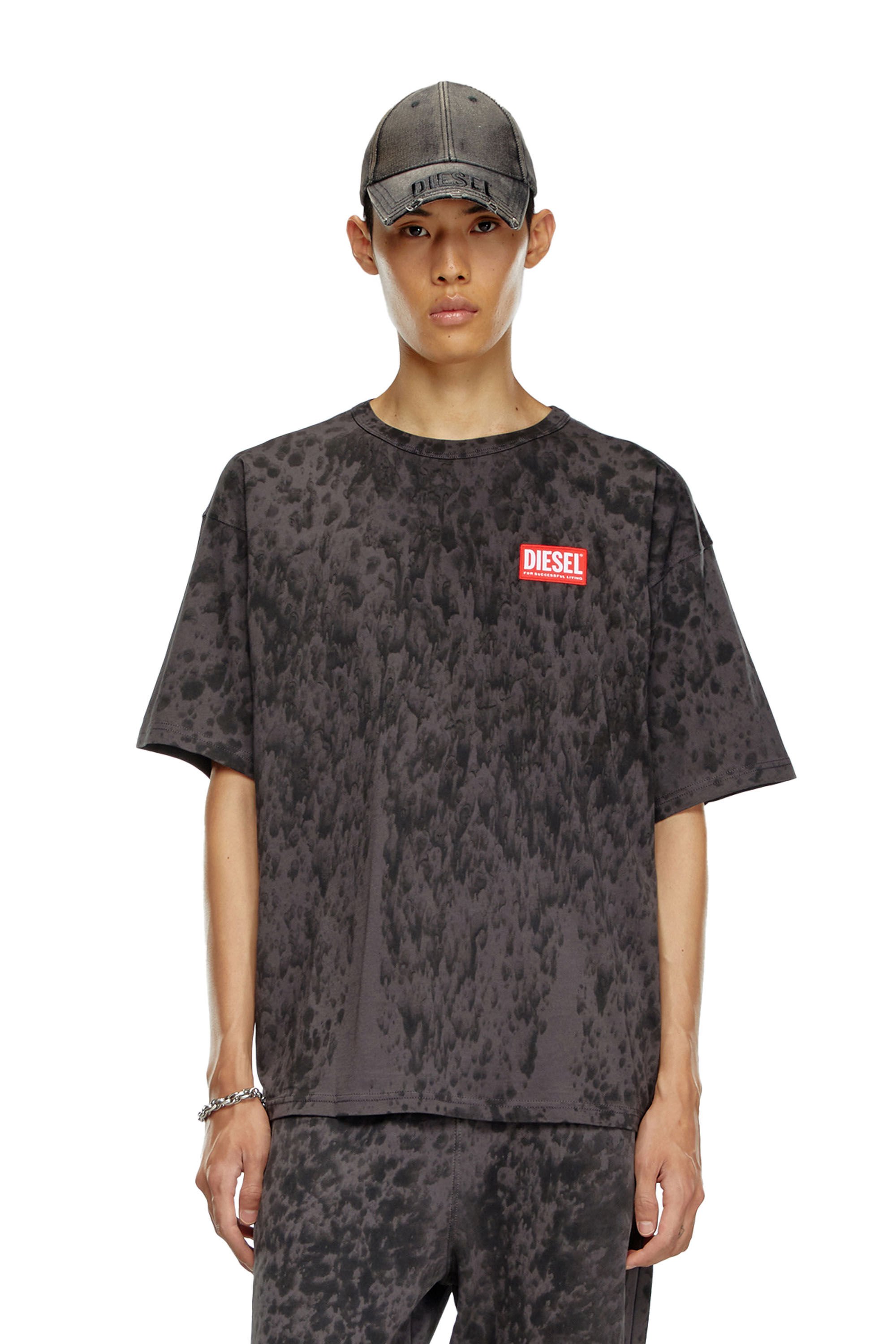 Diesel - T-BOXT-K6, Male's Treated T-shirt with raindrop effect in ブラック - 3