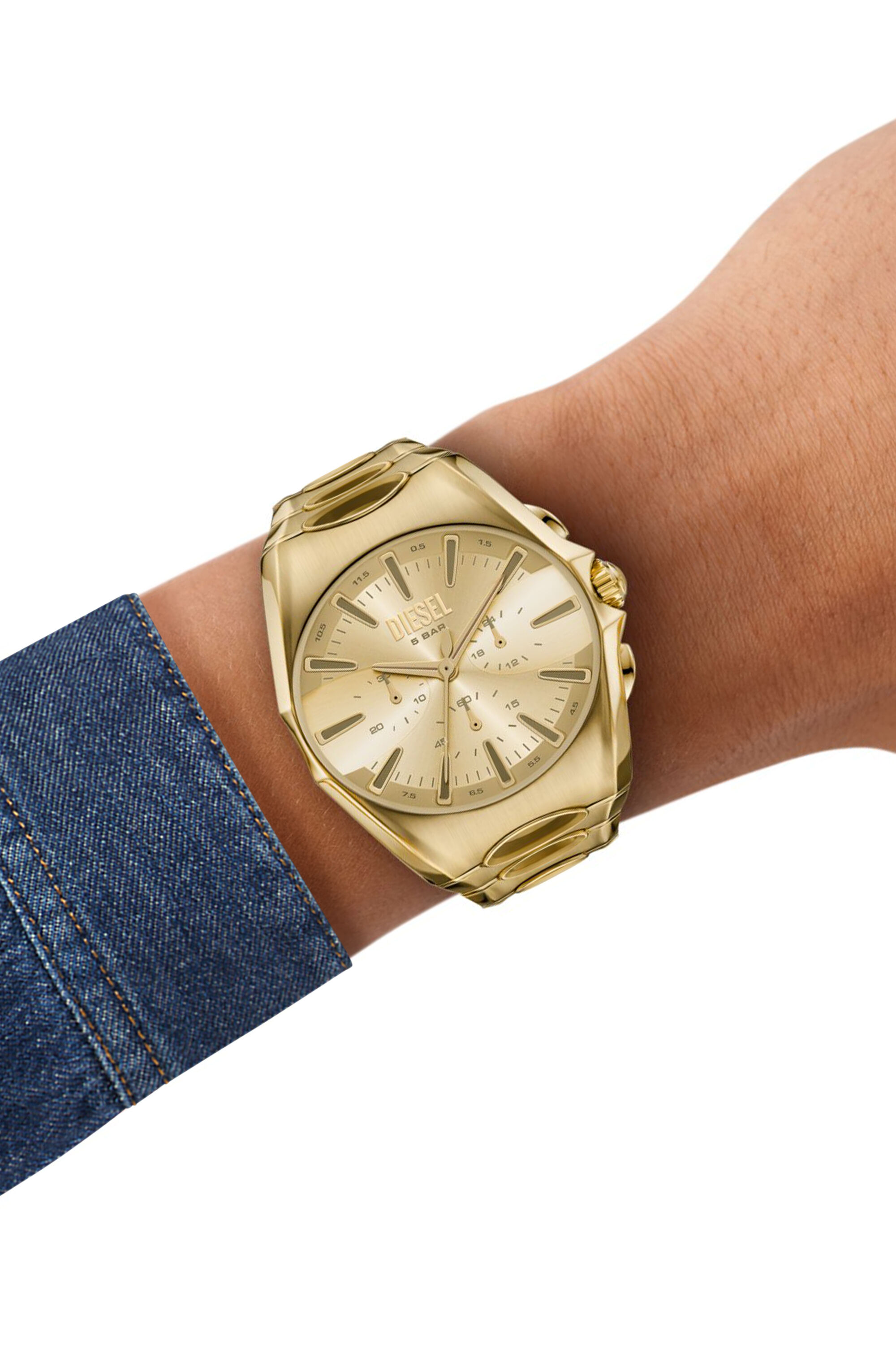 DZ4695 WATCH D-Curve gold-tone stainless steel watch｜ゴールド