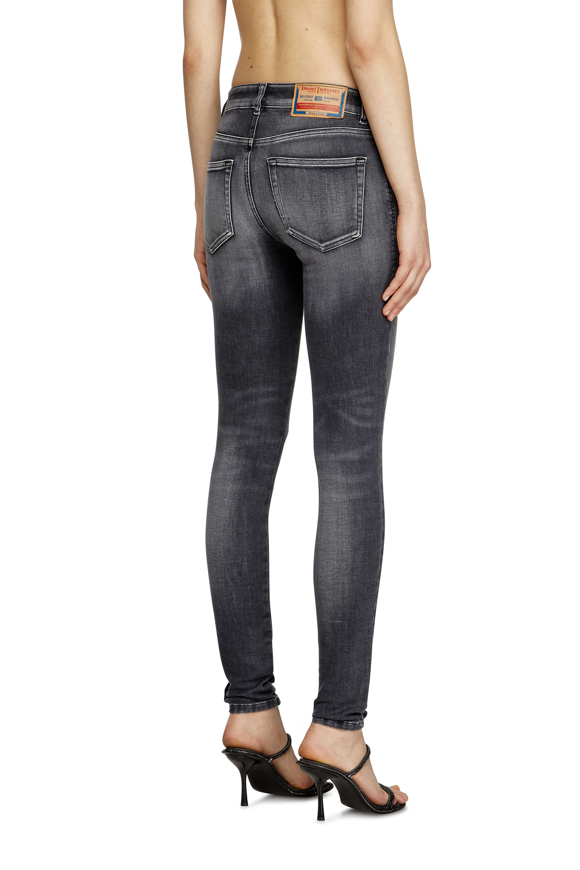 Diesel - Female's Skinny Jeans 2017 Slandy 09K97, ブラック/ダークグレー - 5