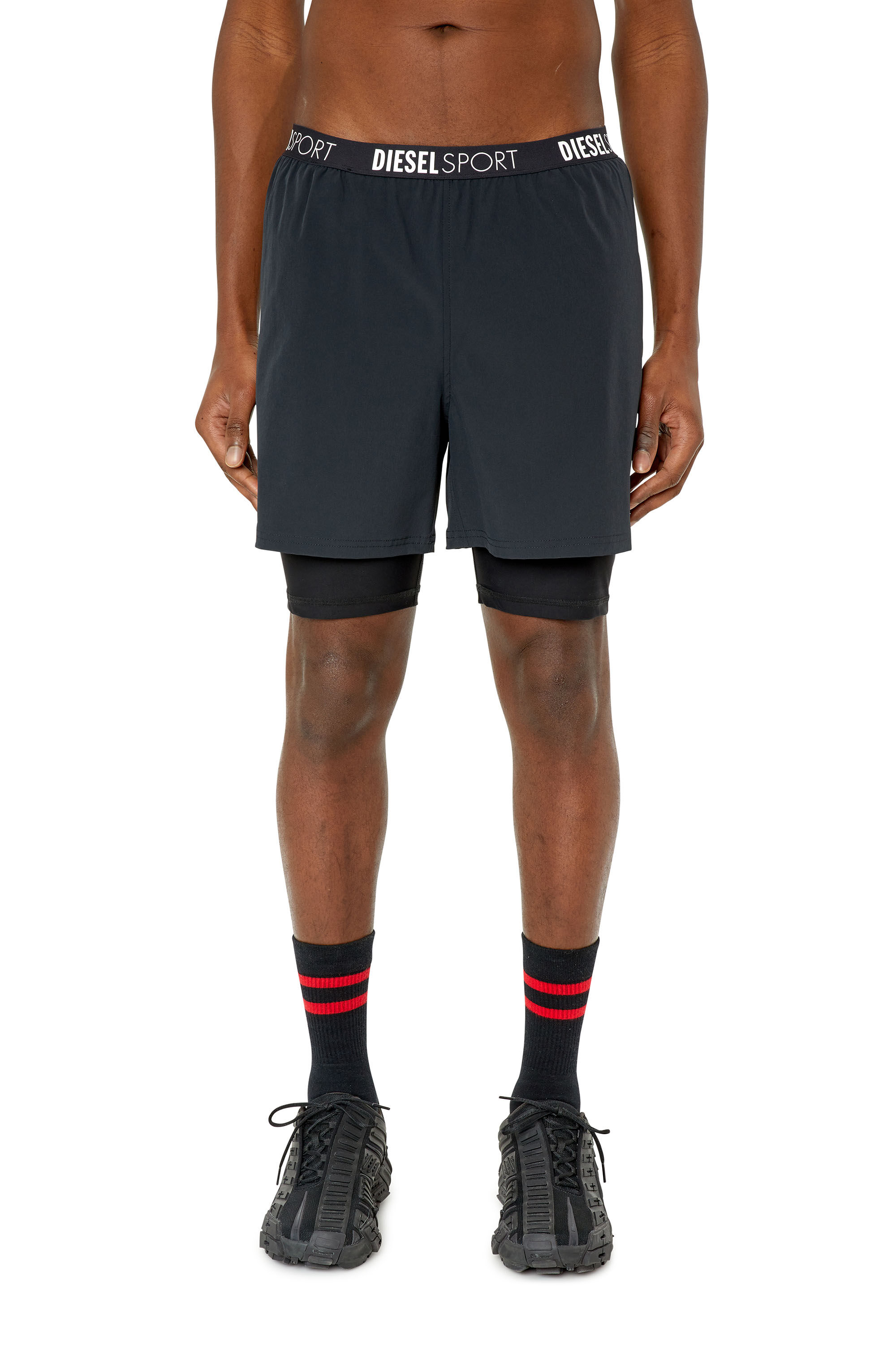 Diesel - AMWB-ADDIE-WT37, Male's ショートパンツ DIESEL SPORT in ブラック - 3