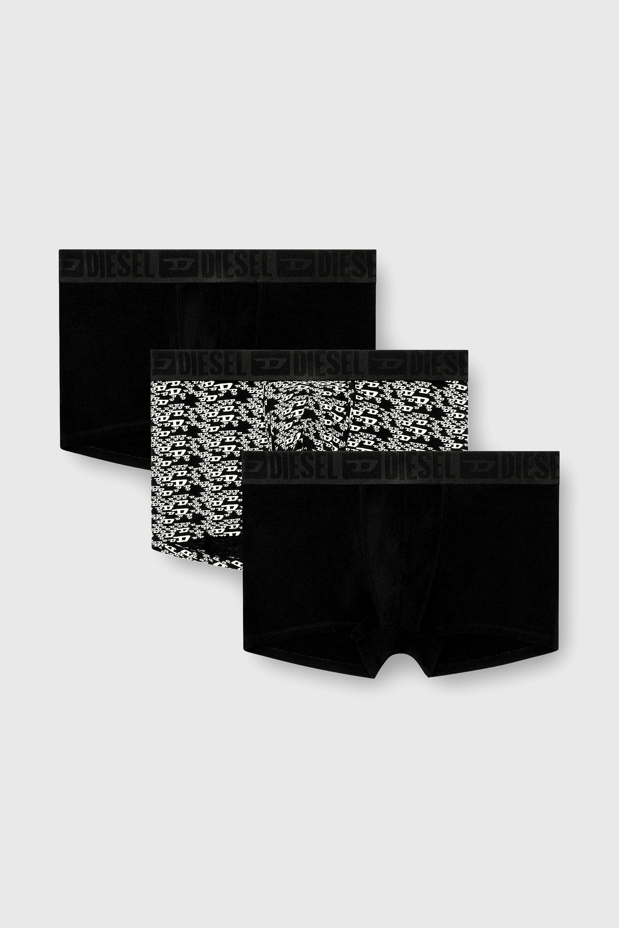 Diesel - MIKE-D-CORE-3PACK, Male's ボクサーパンツ 3枚パック in ブラック/ホワイト - 2