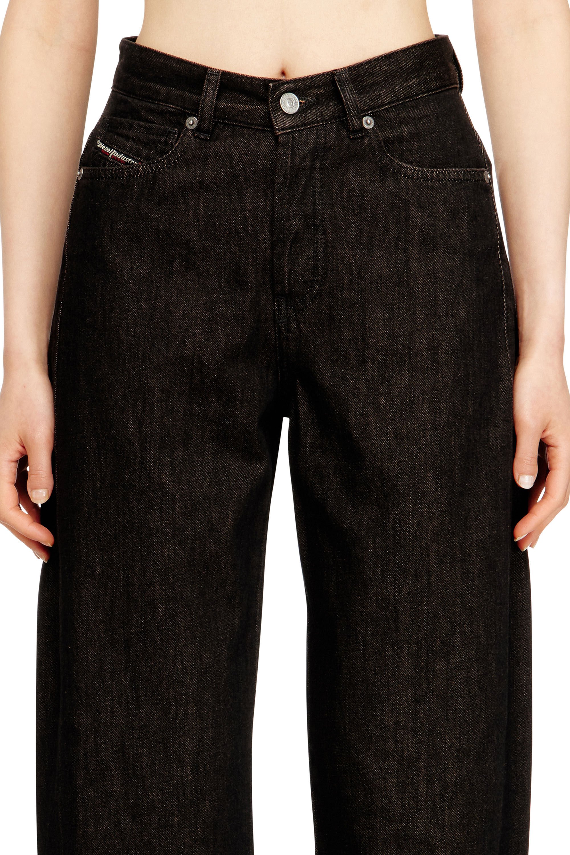 Diesel - Female's Relaxed Jeans 1974 D-Ellz 09N25, ブラック/ダークグレー - 5