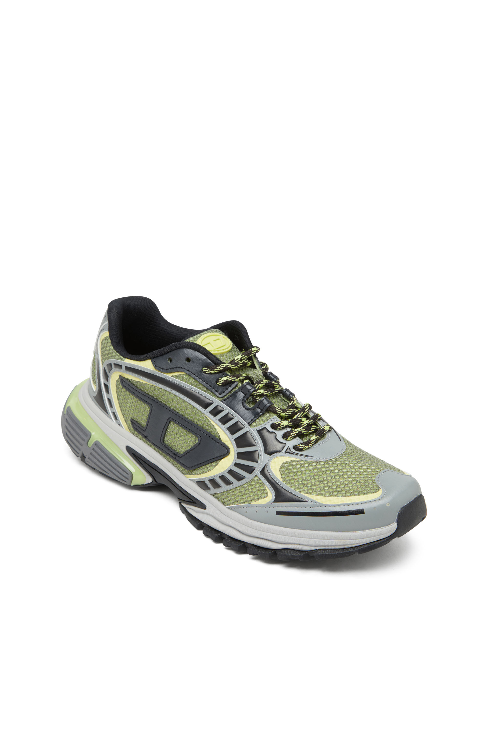 Diesel - S-PRO-V-DENSE LOW, Male's S-Pro-V-Dense-Mesh sneakers with Oval D logo in グレー/グリーン - 7