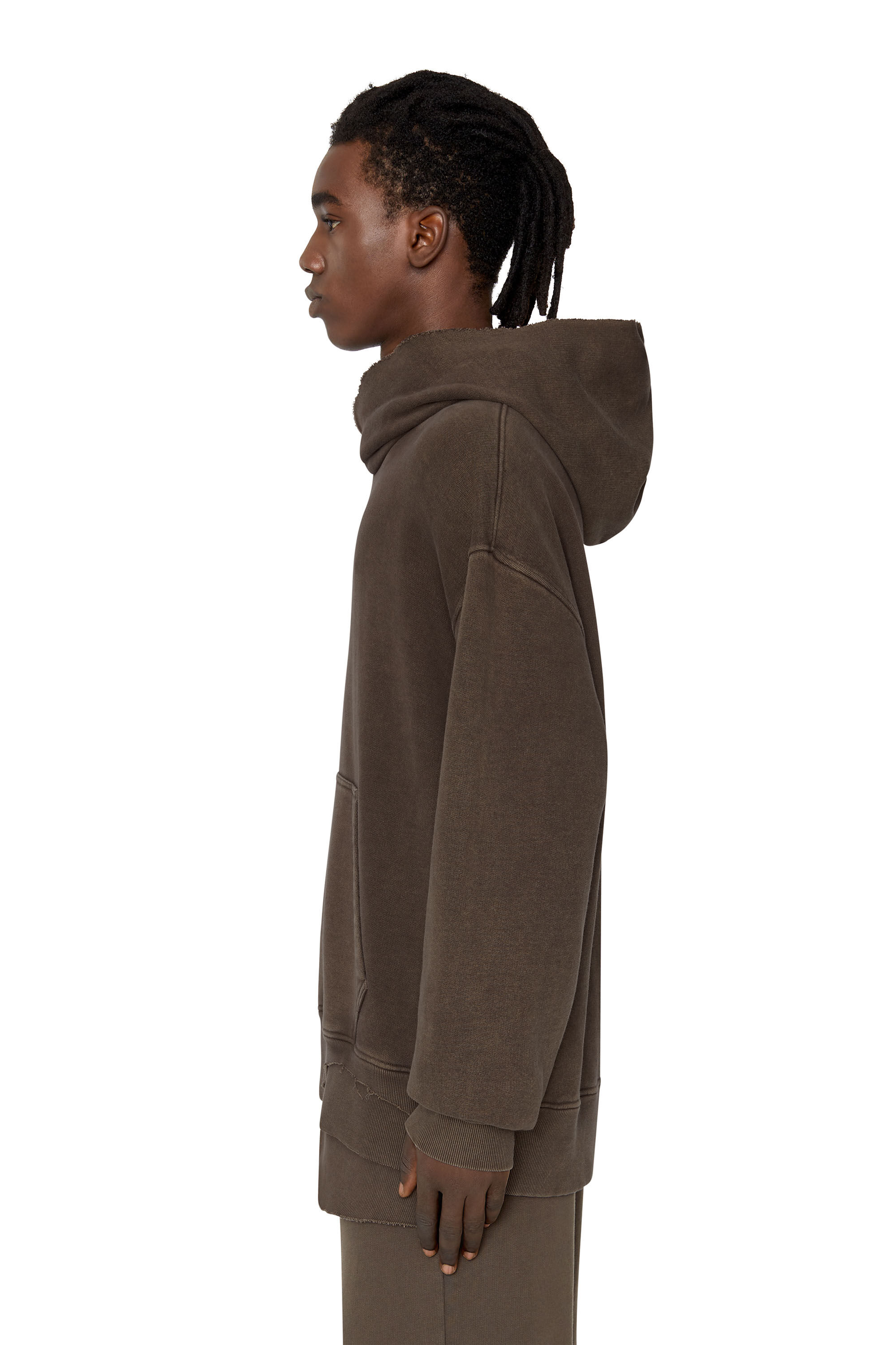 Diesel - S-TOPPER, Male's パーカー スウェット リラックスフィット in Brown - 6