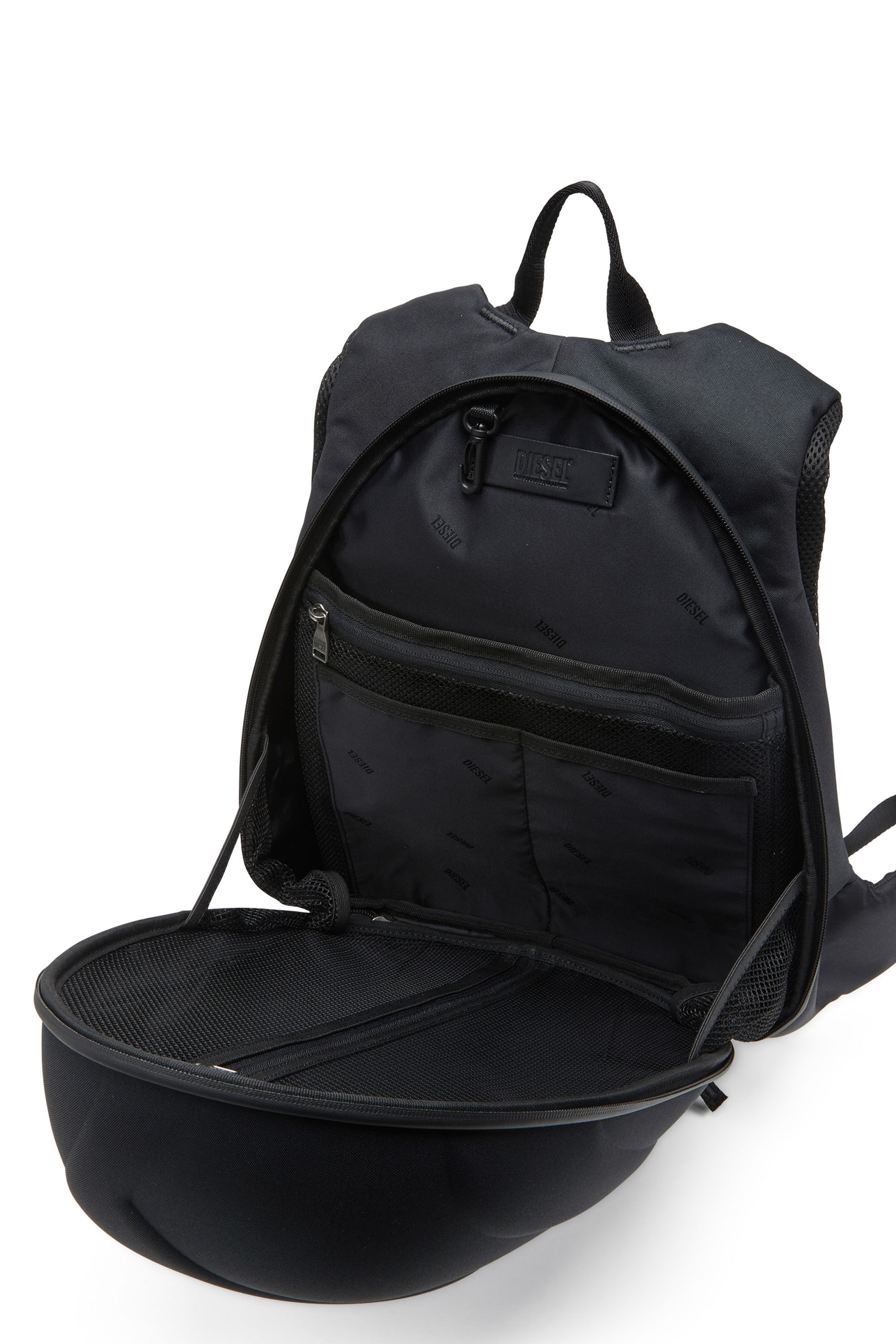 1DR-POD BACKPACK 1DR-Pod-Hard shell backpack with Oval D logo｜ブラック｜メンズ｜ DIESEL