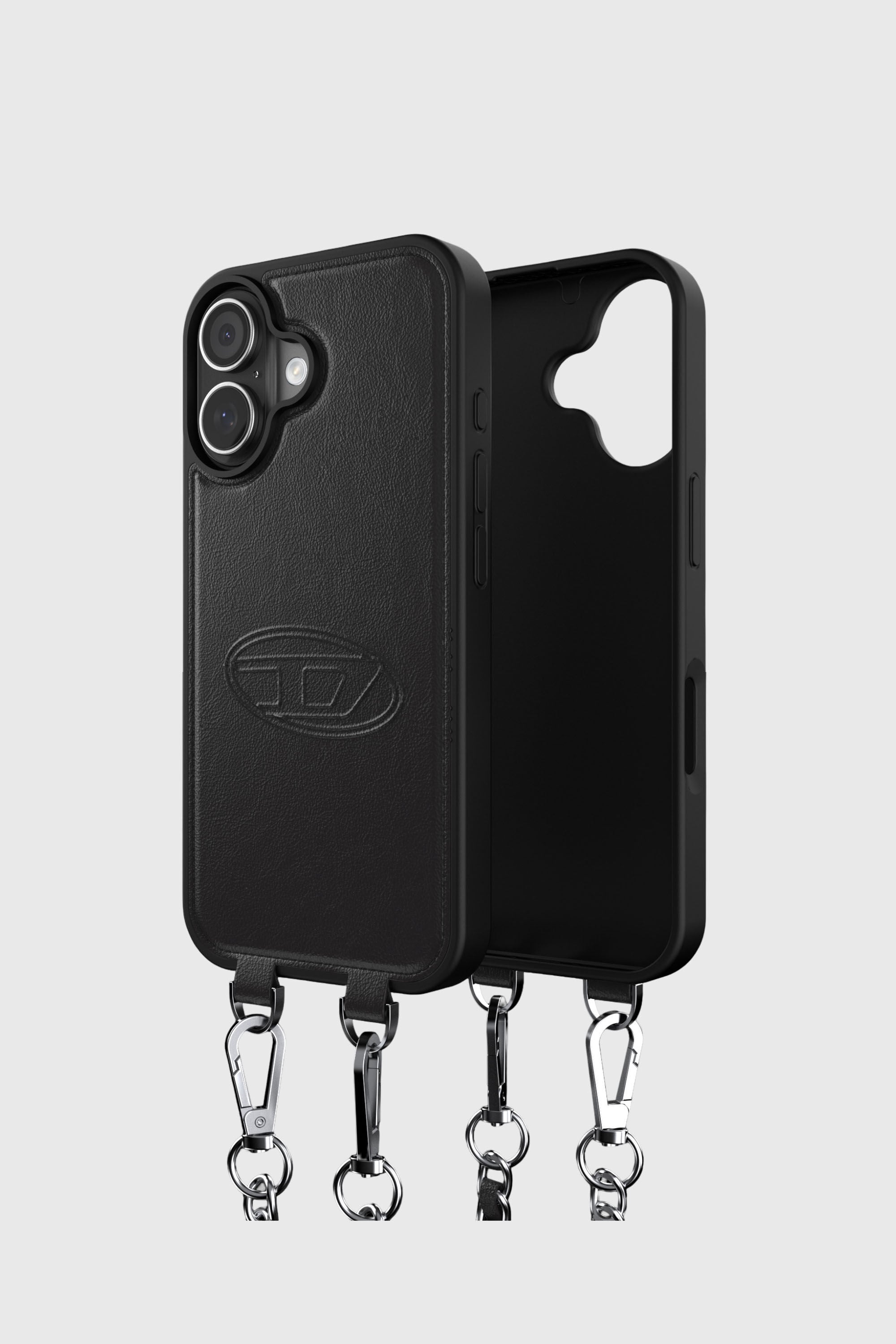 Diesel - 60661 MOULDED CASE, Unisex's Oval D case with wrist strap and MagSafe for iPhone 17 in ブラック - 1