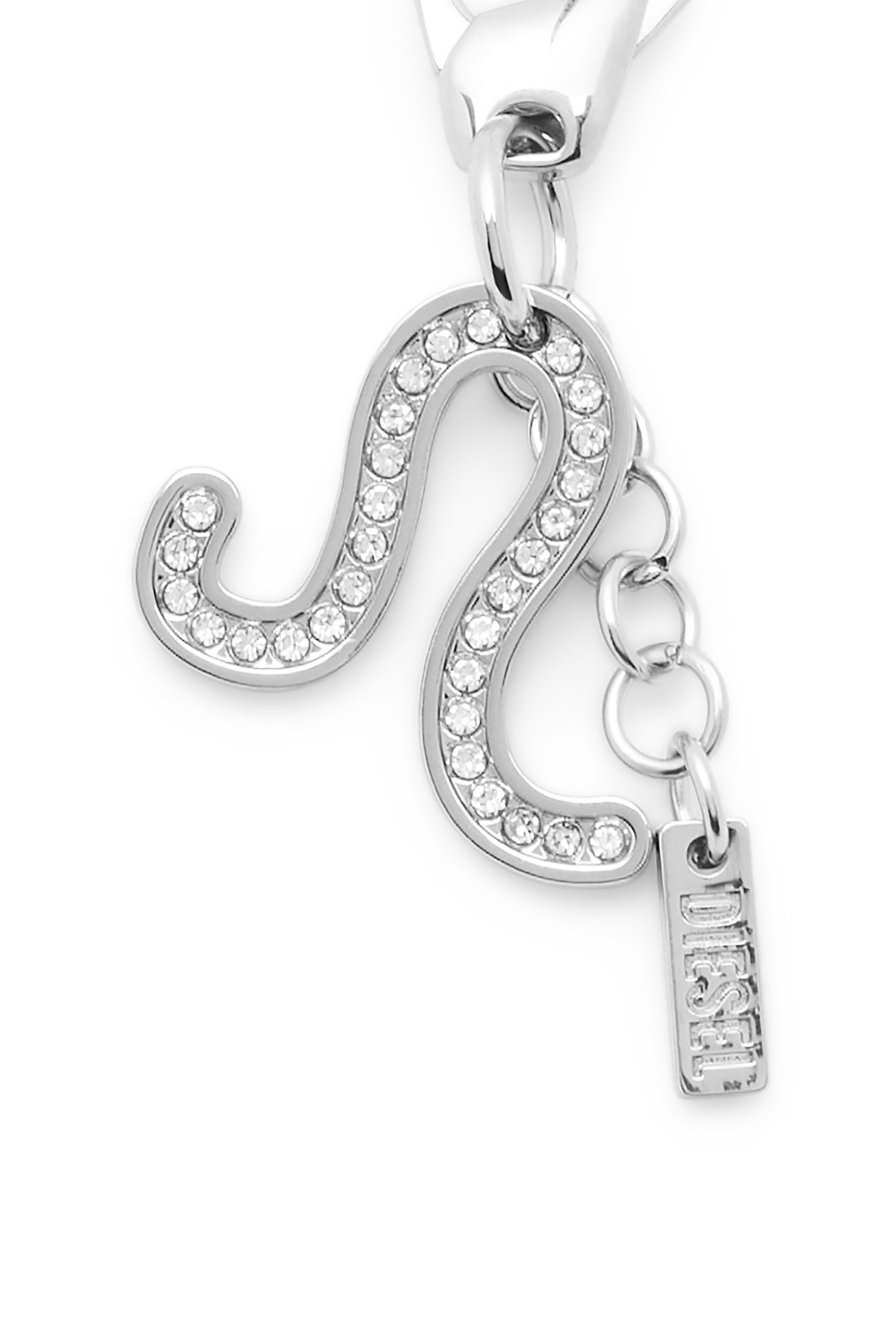 Diesel - CHARM LEO, Unisex's Metal Leo charm with rhinestones in シルバー - 2