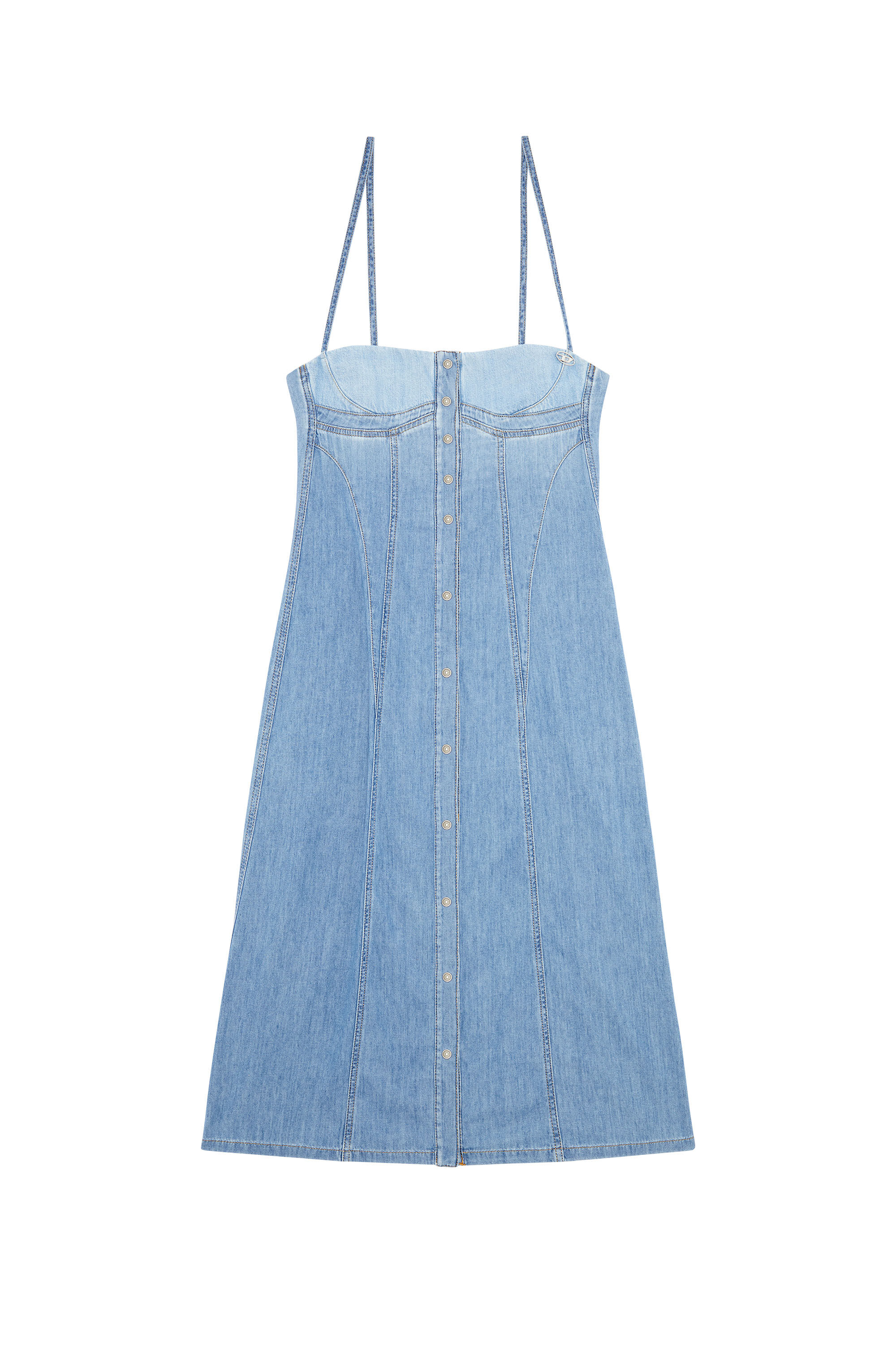 DE-DRESSY デニムワンピースドレスミディ丈｜ブルー｜ウィメンズ｜DIESEL