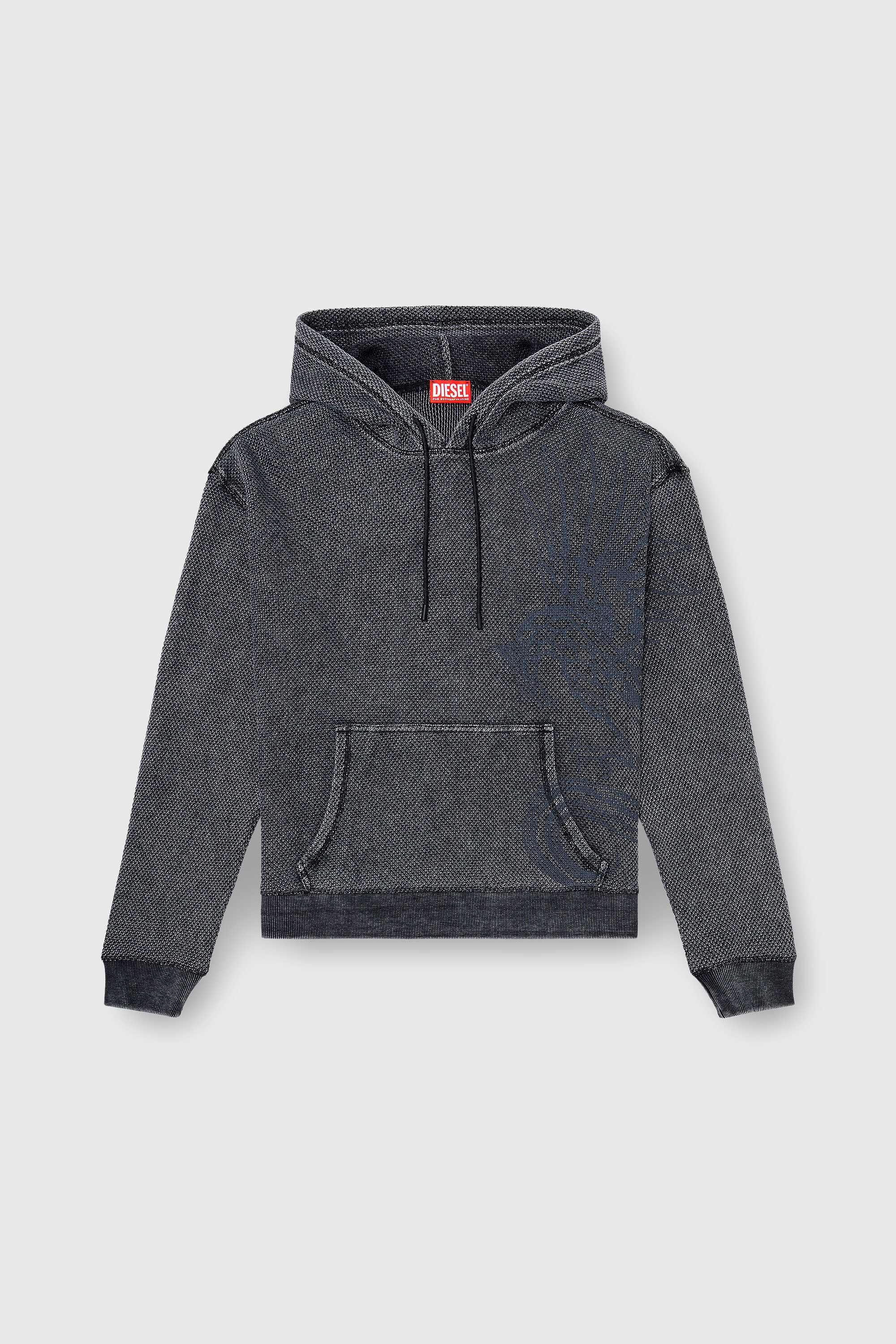 Diesel - S-NORM-HOOD-AA1, Male's プルオーバーパーカー in ダークグレー - 2
