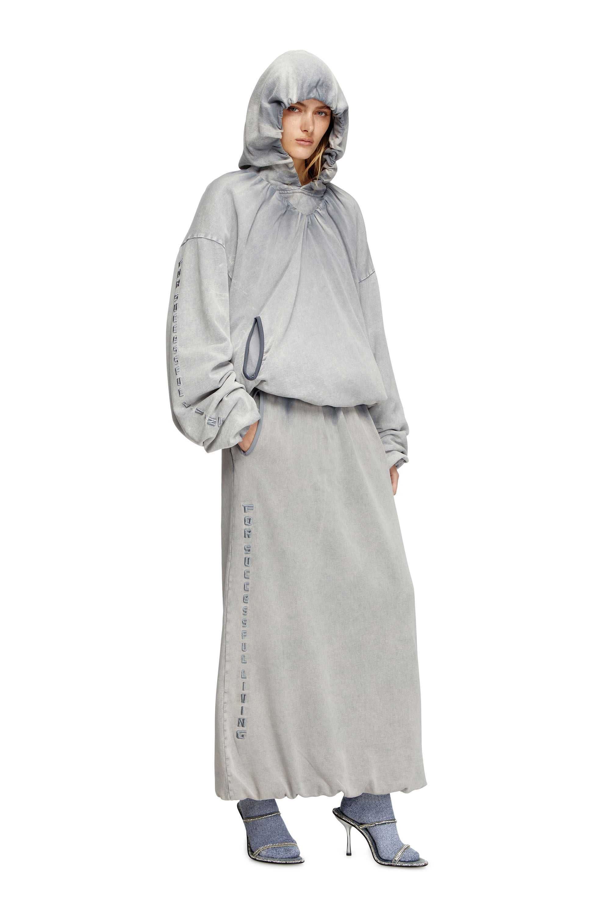Diesel - O-REIRA-JP, Female's Balloon shaped maxi skirt in ライトグレー - 1