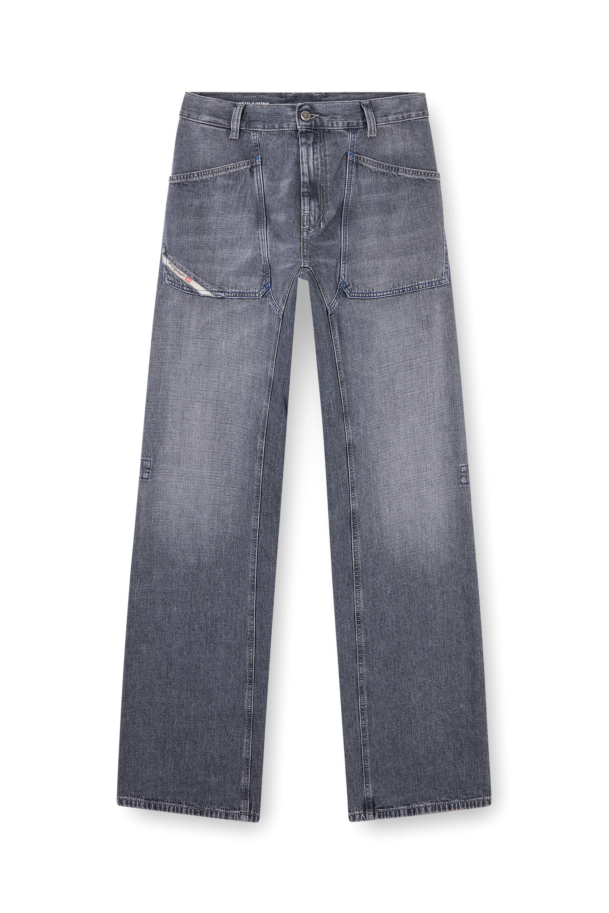 Diesel - Male's Relaxed Jeans D-Zeta 09N83, グレー - 2