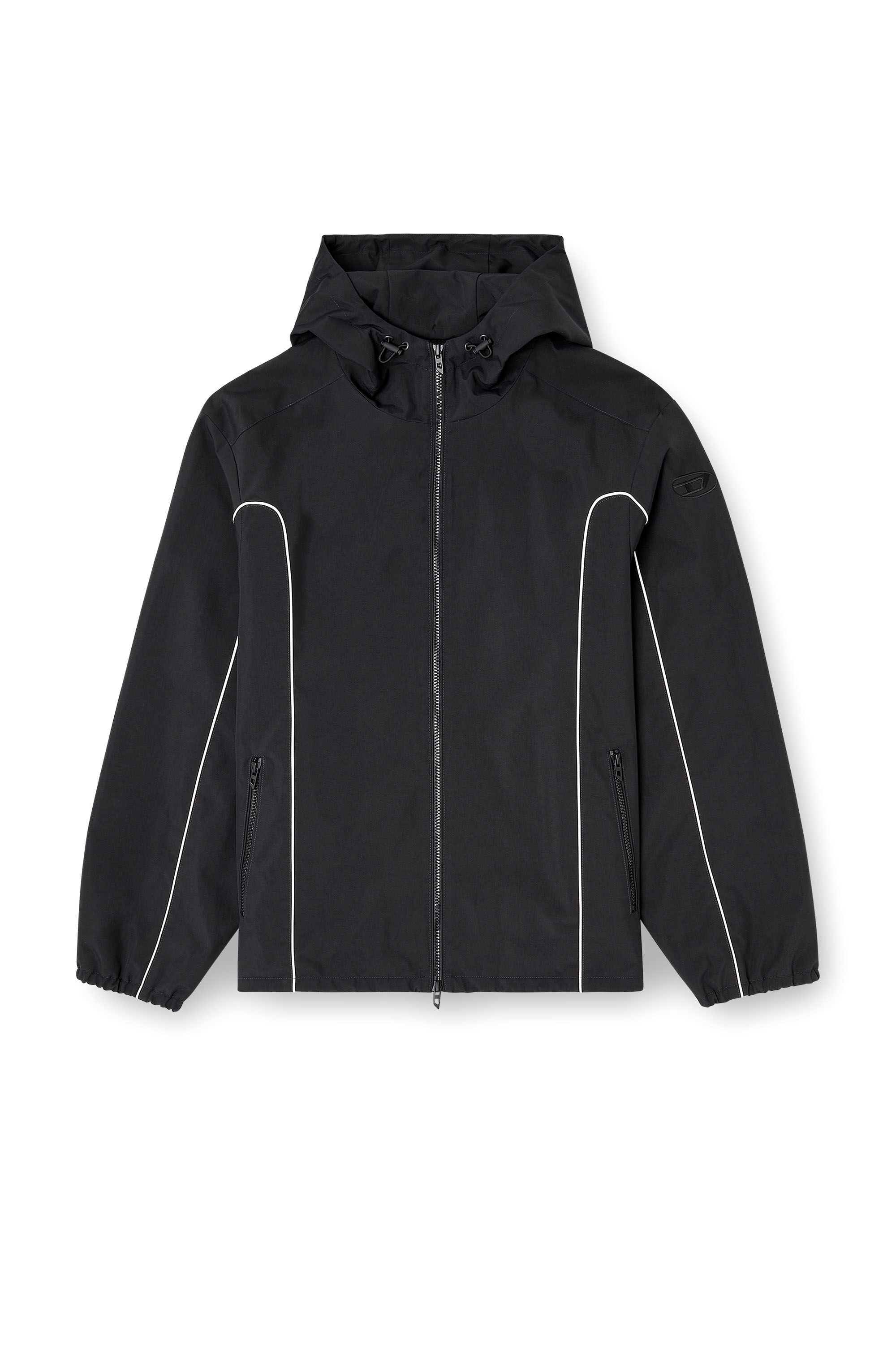 Diesel - J-HIVES-WRD, Male's フード付きジャケット in ブラック - 2