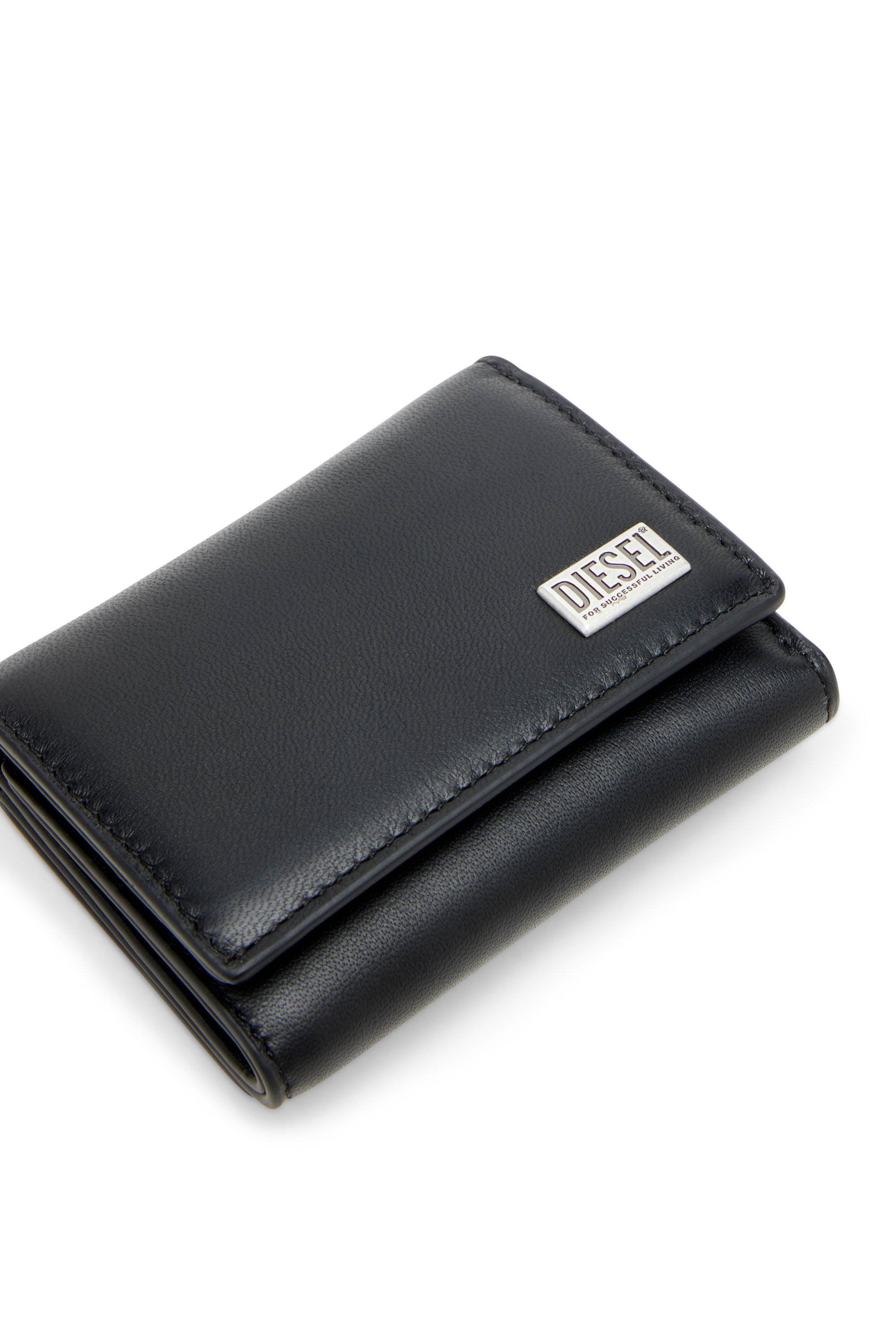 Diesel - BISCOTTO TRI FOLD COIN 3D, Male's Tri-fold wallet in leather in null - 4