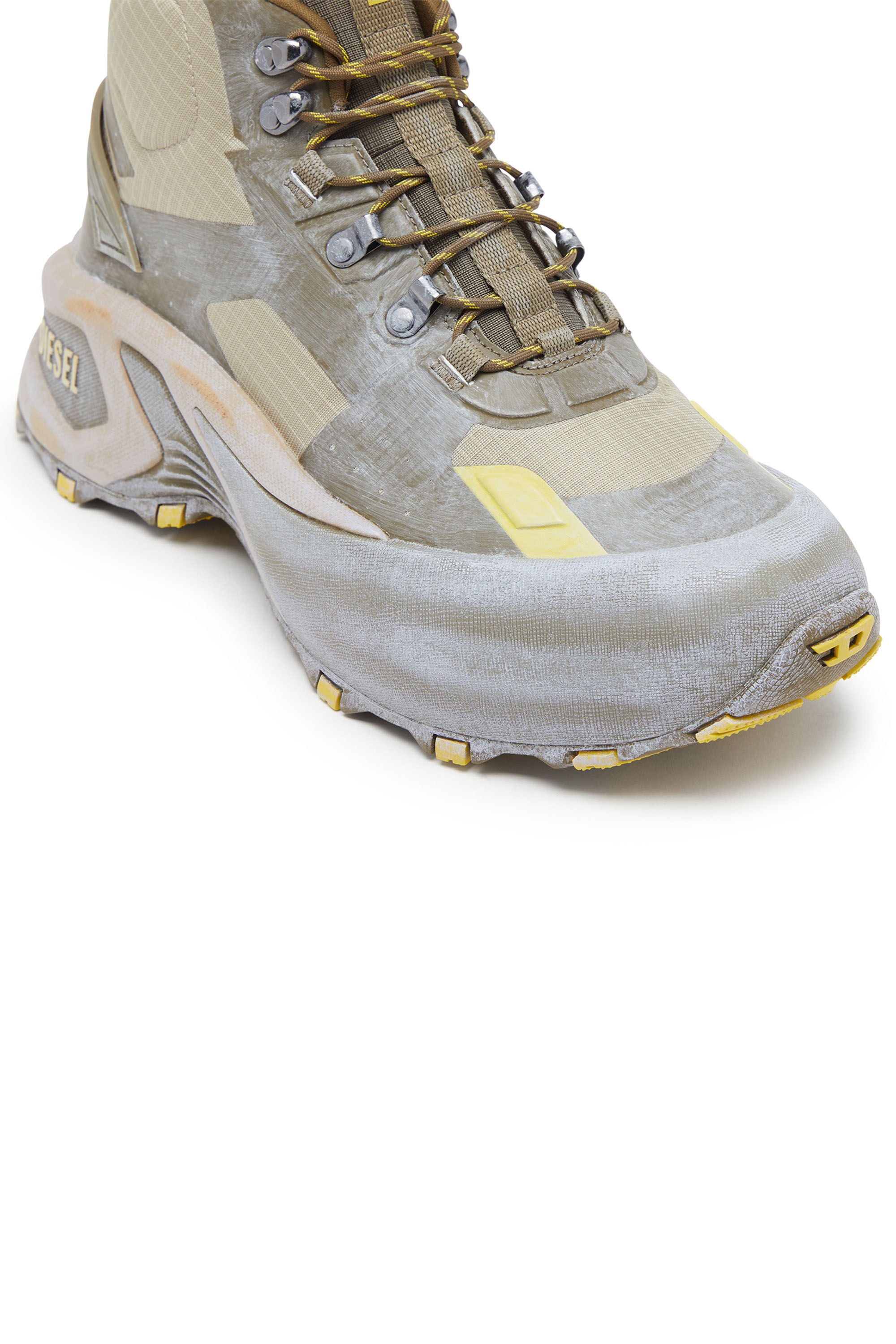 Diesel - D-CAGE HIKING, Male's スニーカー in グリーン/イエロー - 6