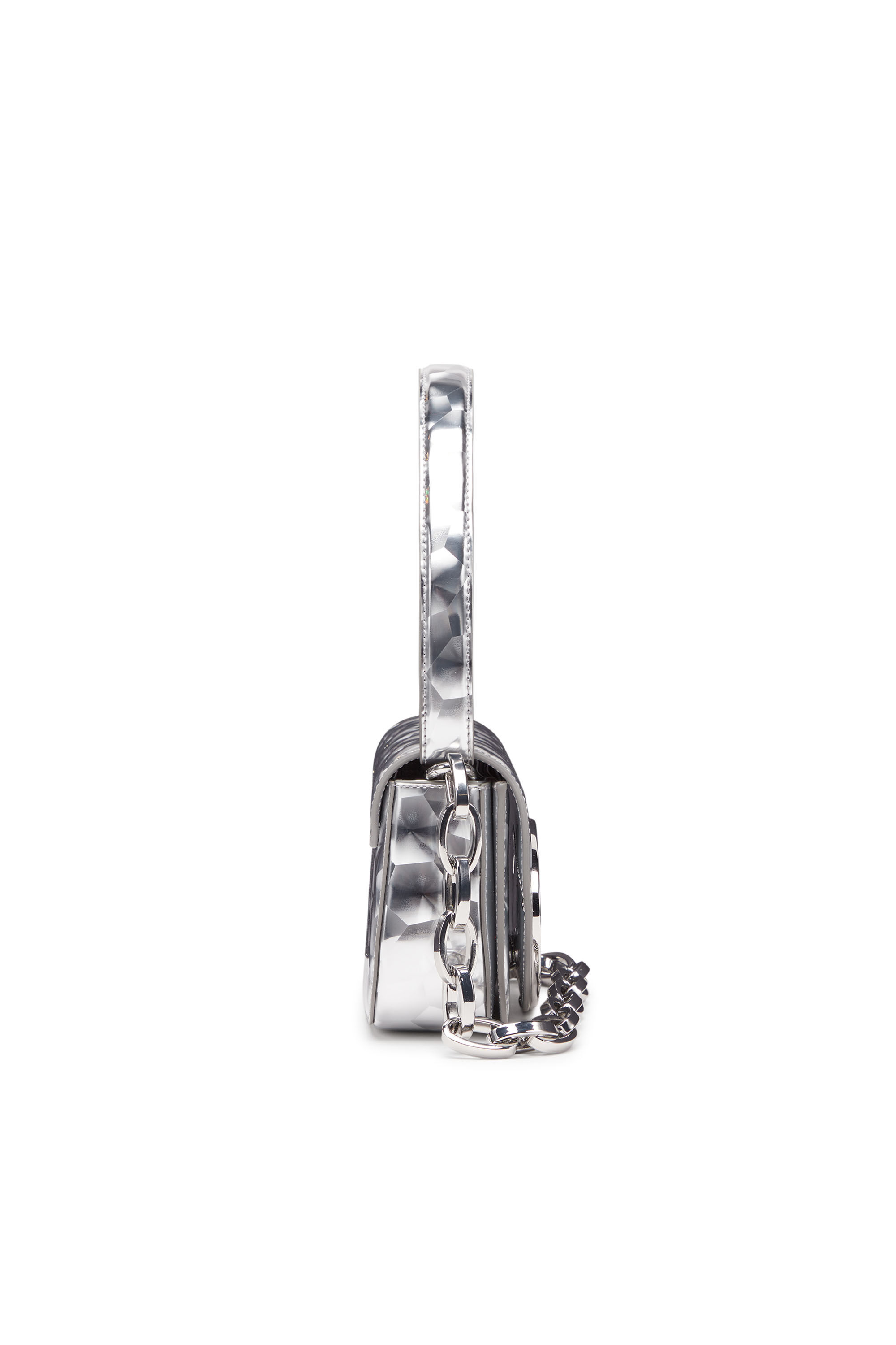 Diesel - 1DR, Female's 1DR-Iconic shoulder bag with mirror effect in シルバー - 8